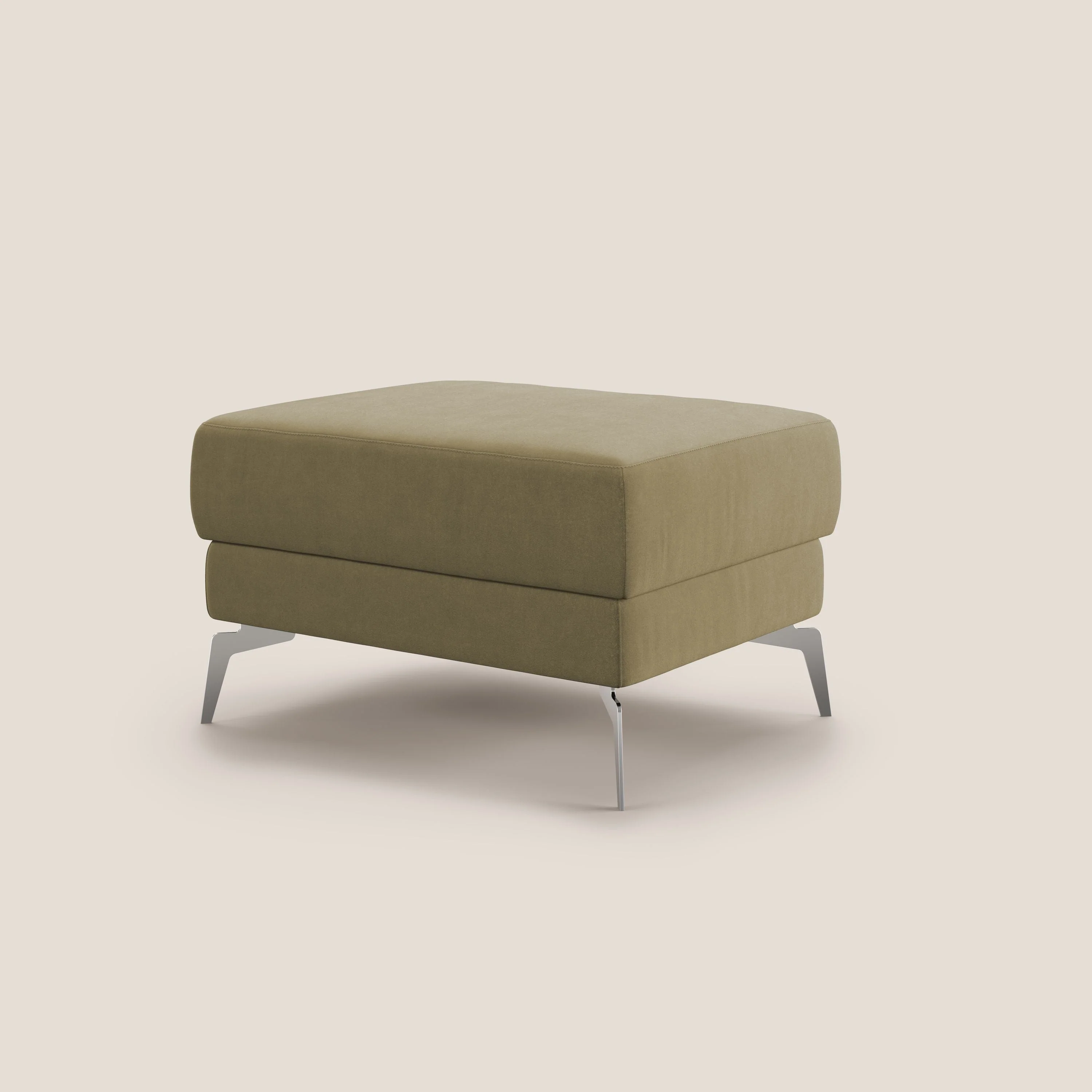 Star Pouf avec pieds hauts en microfibre imperméable T11 beige - Image 4
