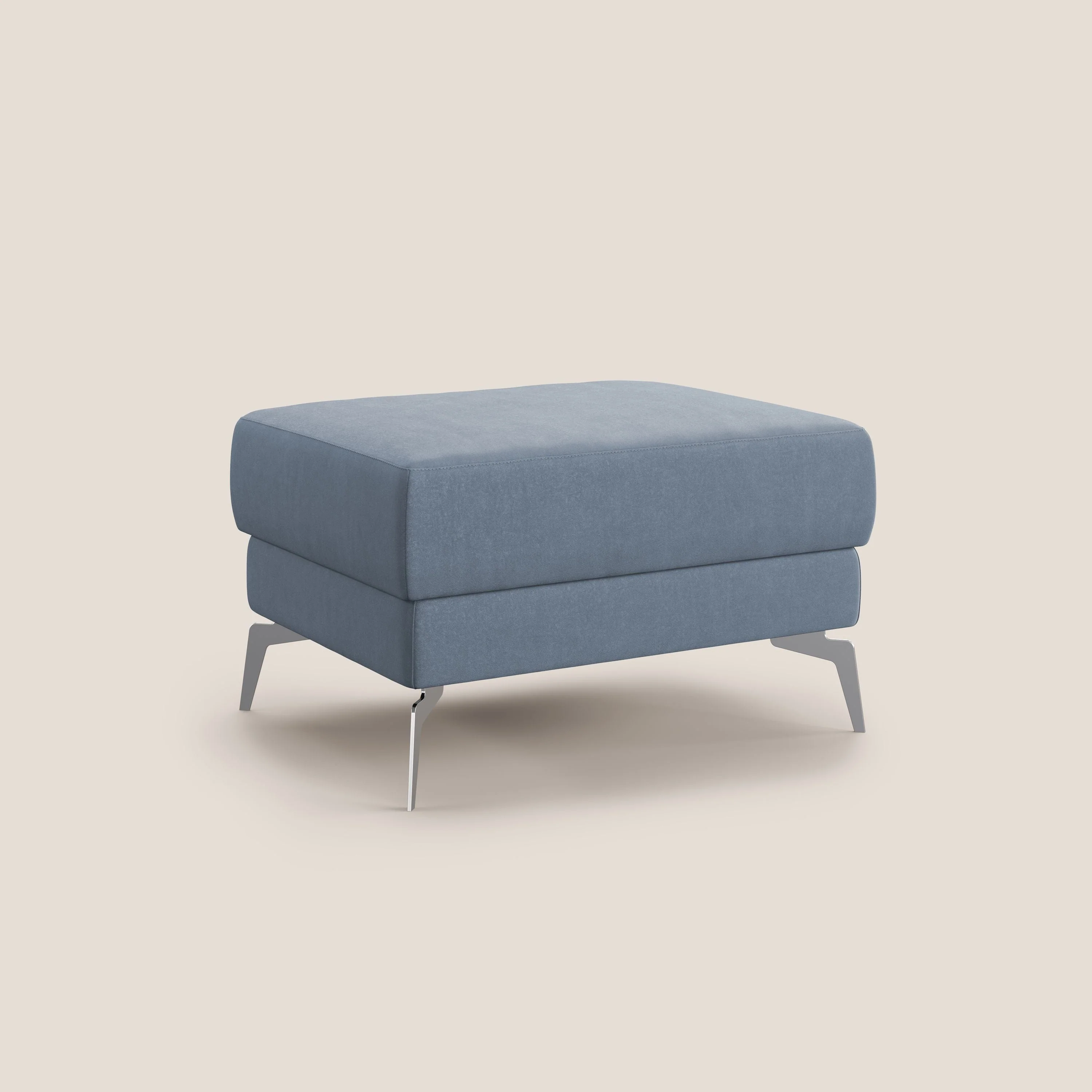 Star Pouf avec pieds hauts en microfibre imperméable T11 bleu pastel - Image 2