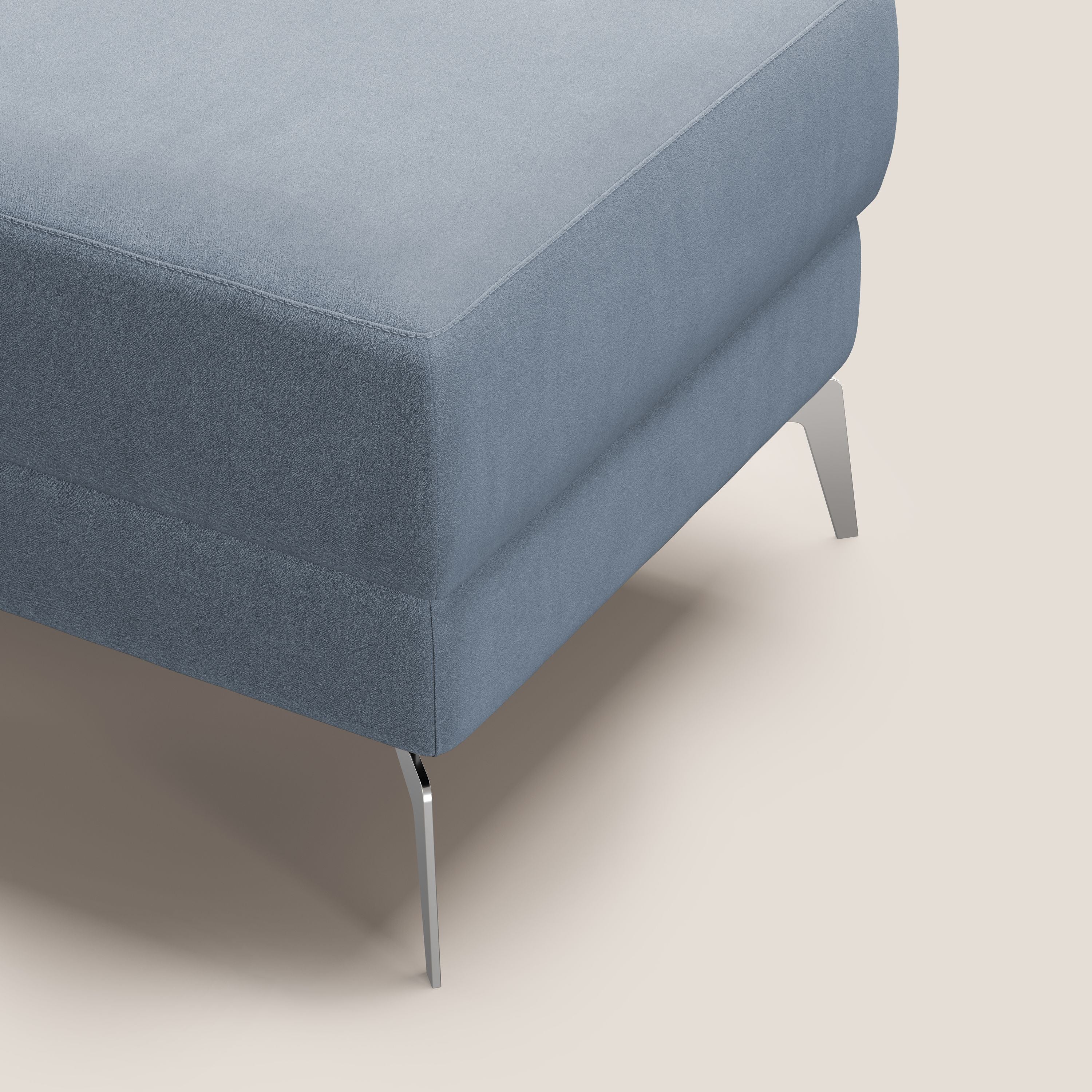 Star Pouf avec pieds hauts en microfibre imperméable T11 bleu pastel - Image 7