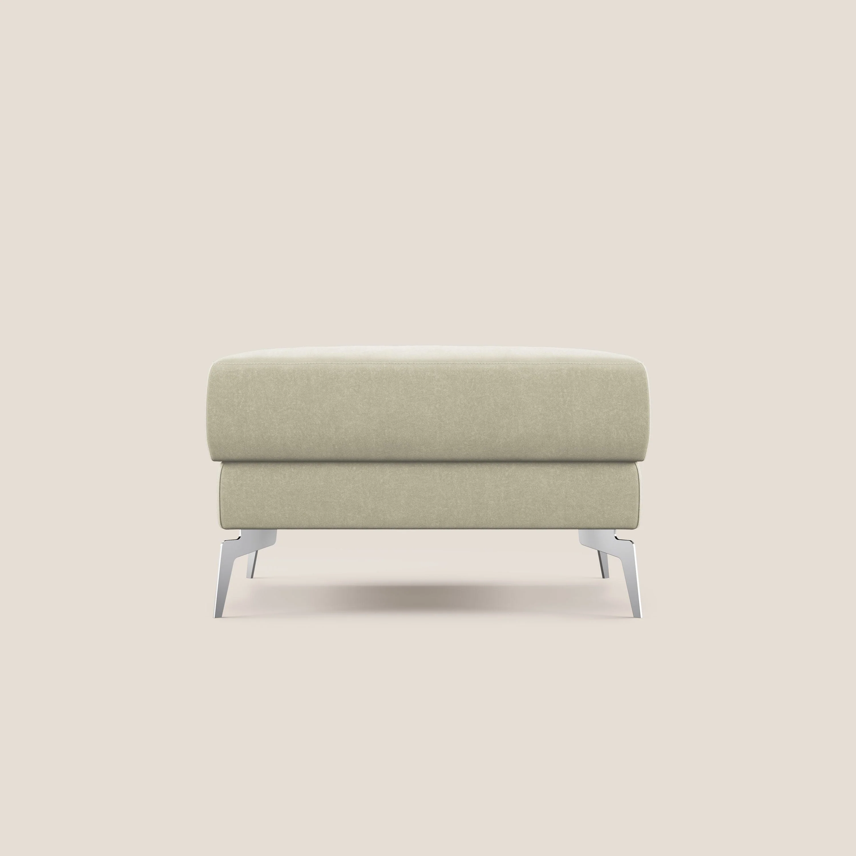 Star Pouf avec pieds hauts en microfibre imperméable T11 crÚme