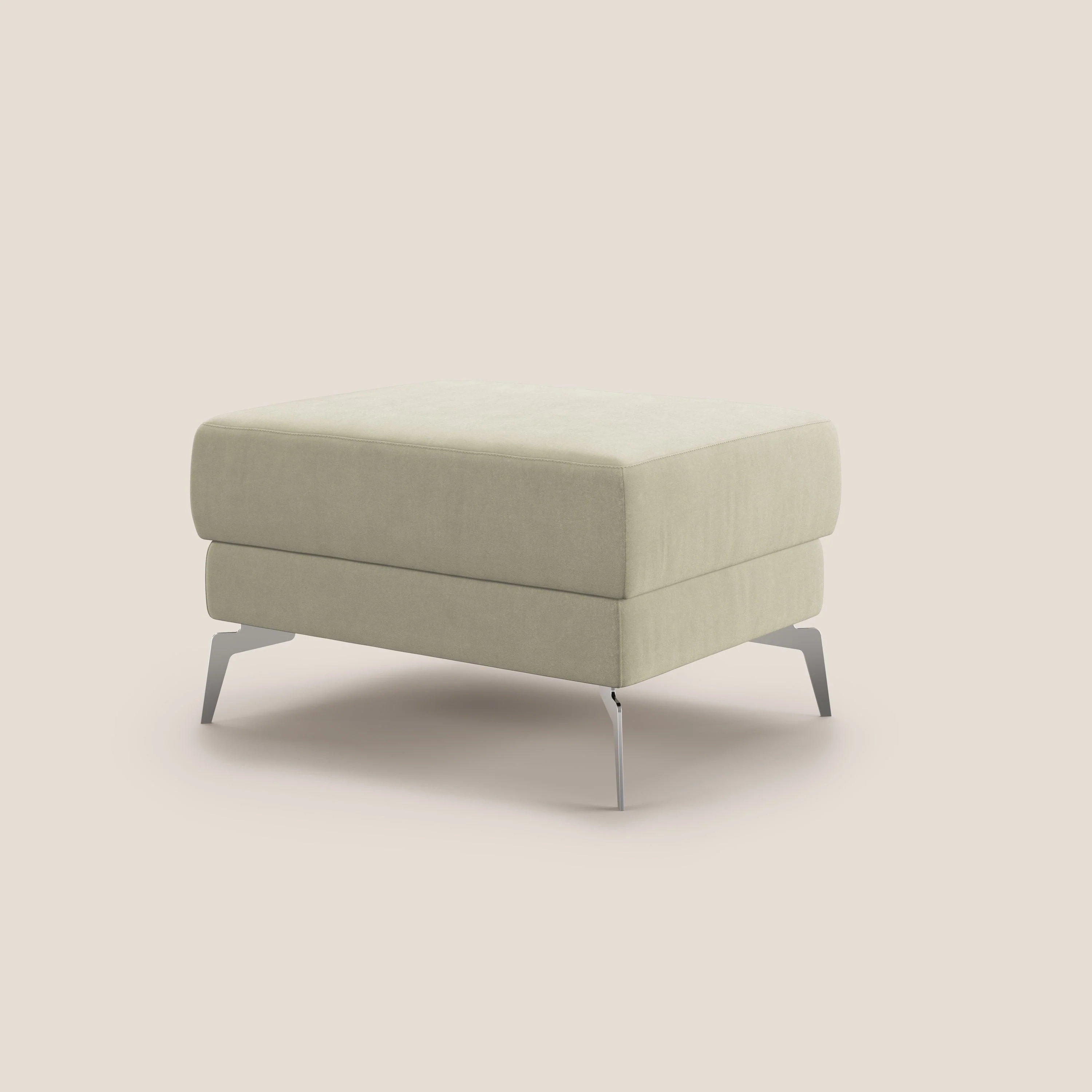 Star Pouf avec pieds hauts en microfibre imperméable T11 crÚme - Image 4