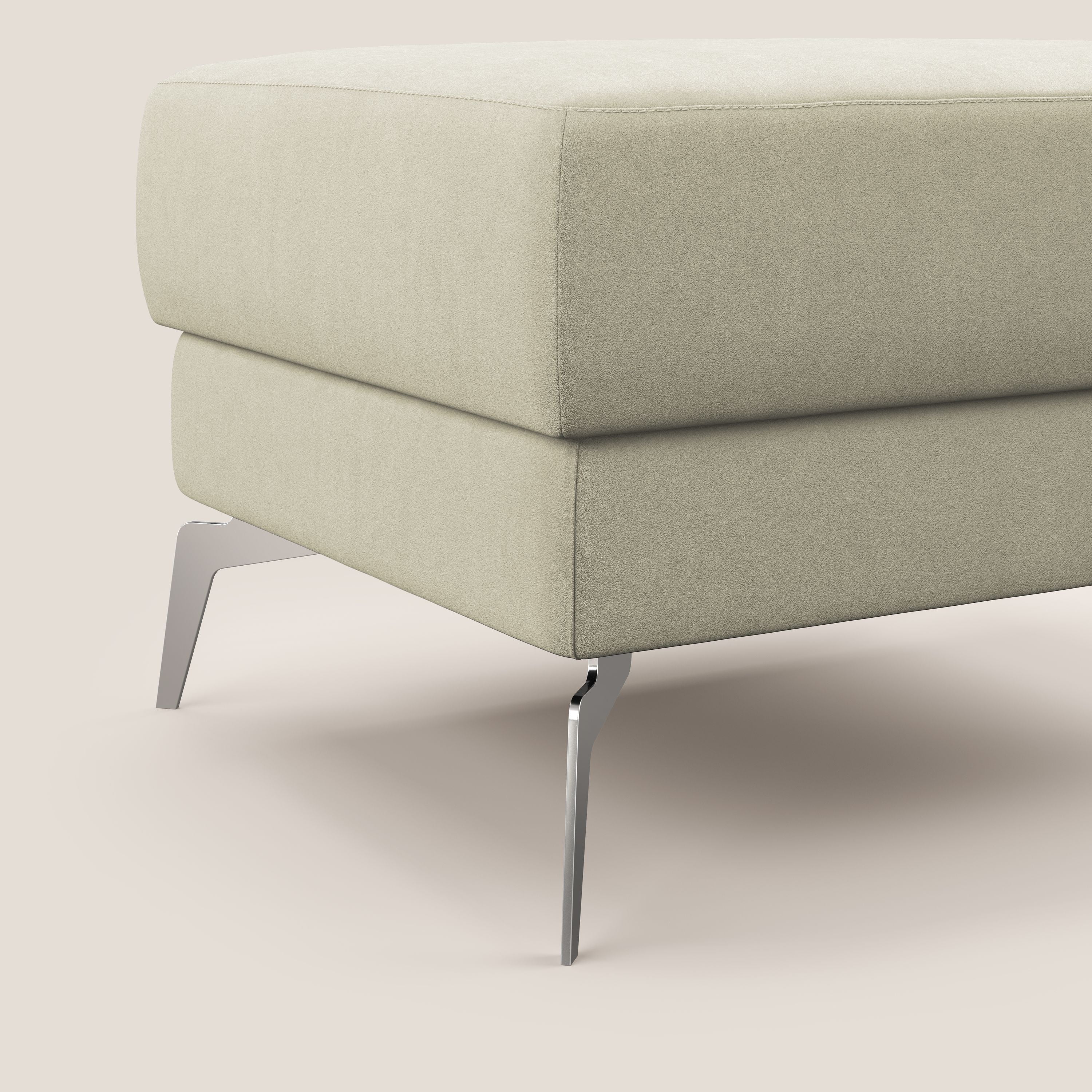 Star Pouf avec pieds hauts en microfibre imperméable T11 crÚme - Image 5