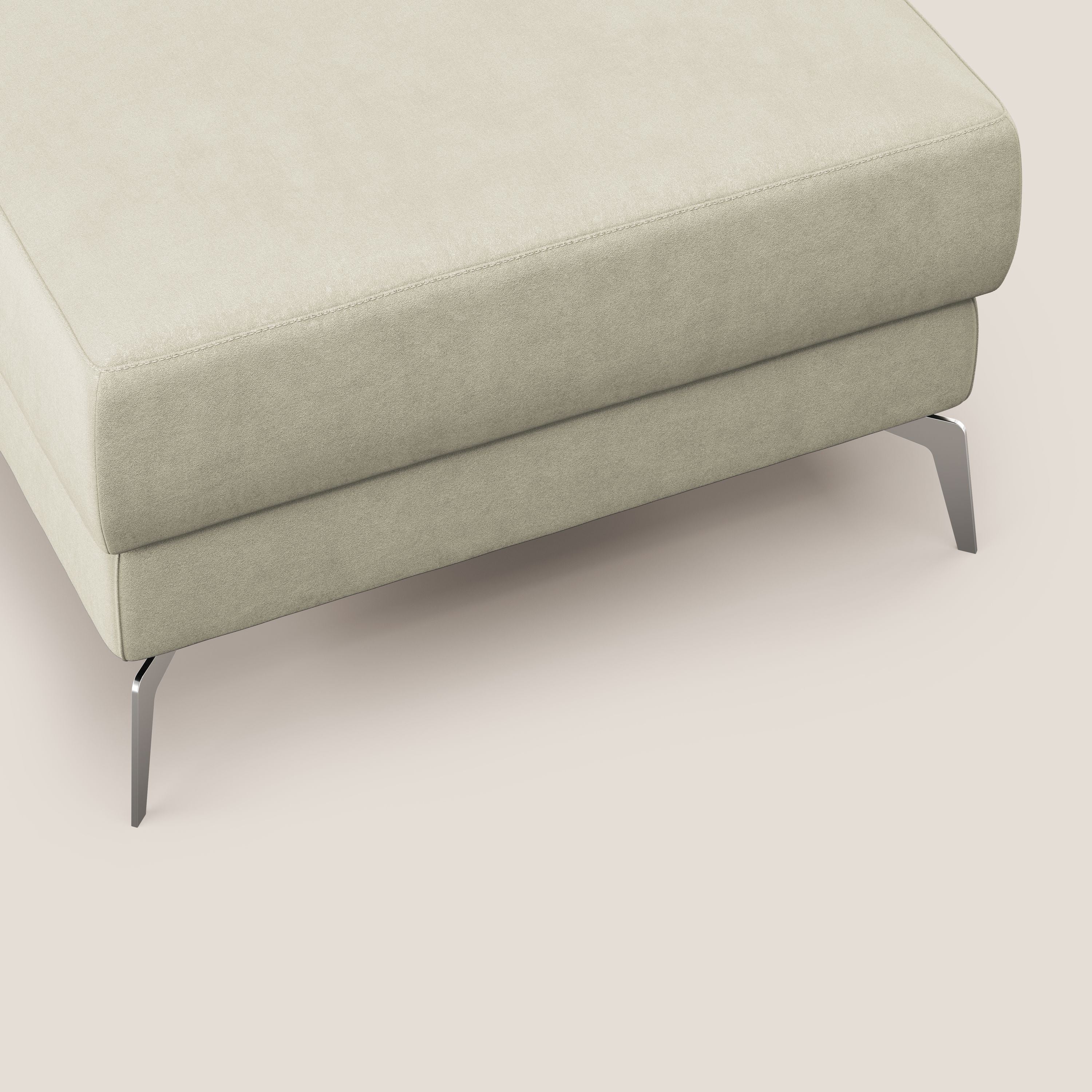 Star Pouf avec pieds hauts en microfibre imperméable T11 crÚme - Image 6