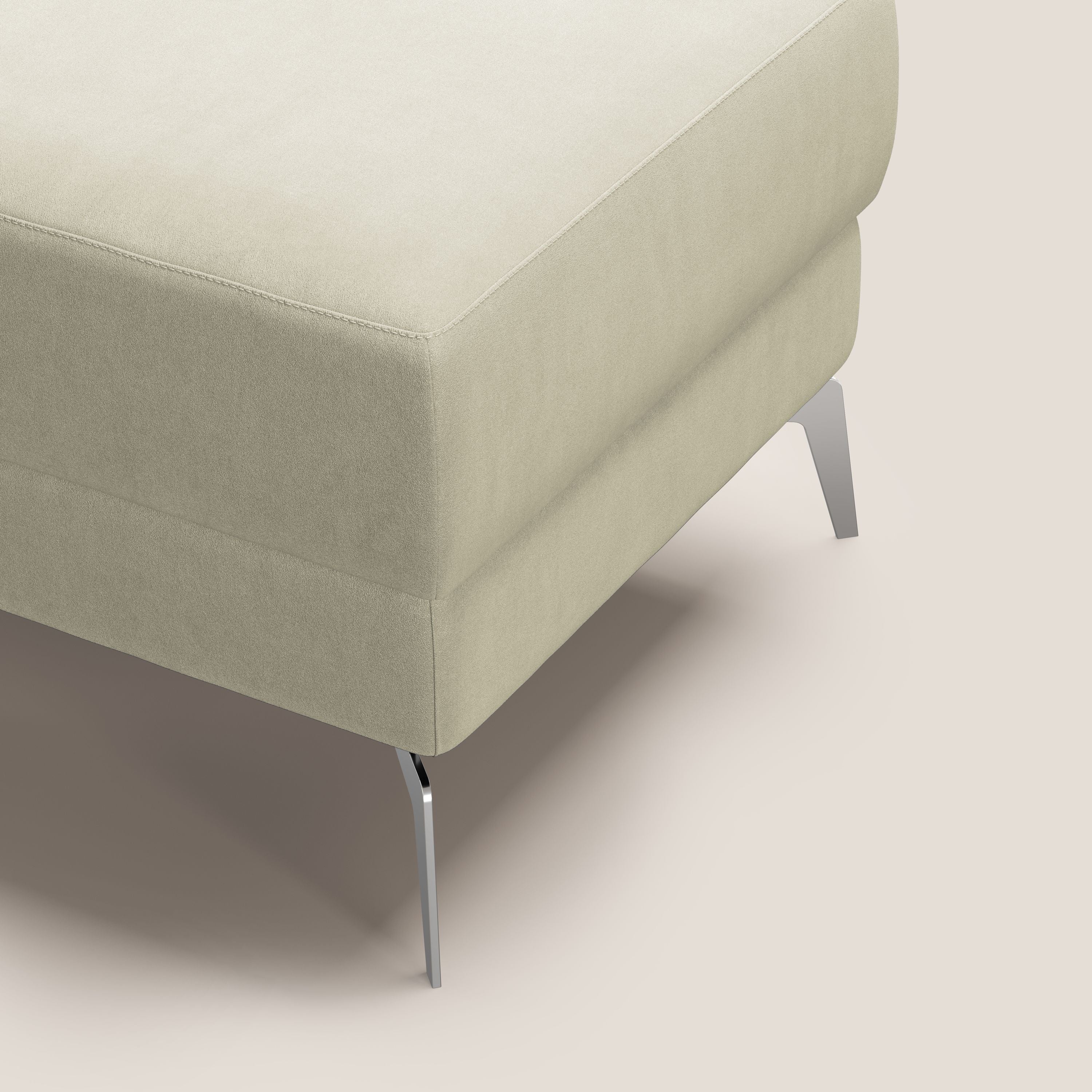 Star Pouf avec pieds hauts en microfibre imperméable T11 crÚme - Image 7
