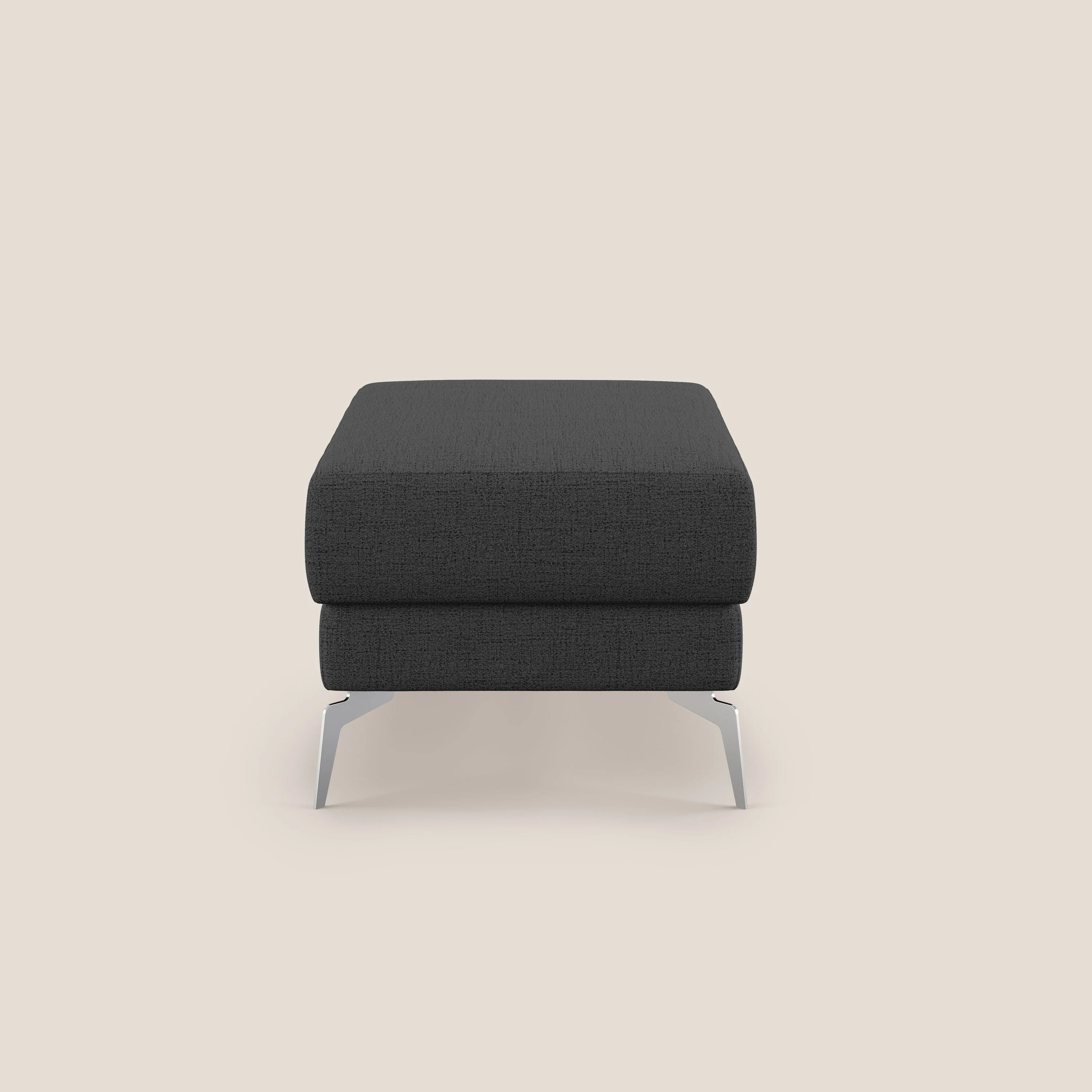 Star Pouf avec pieds hauts en tissu imperméable flammé T03 anthracite - Image 3