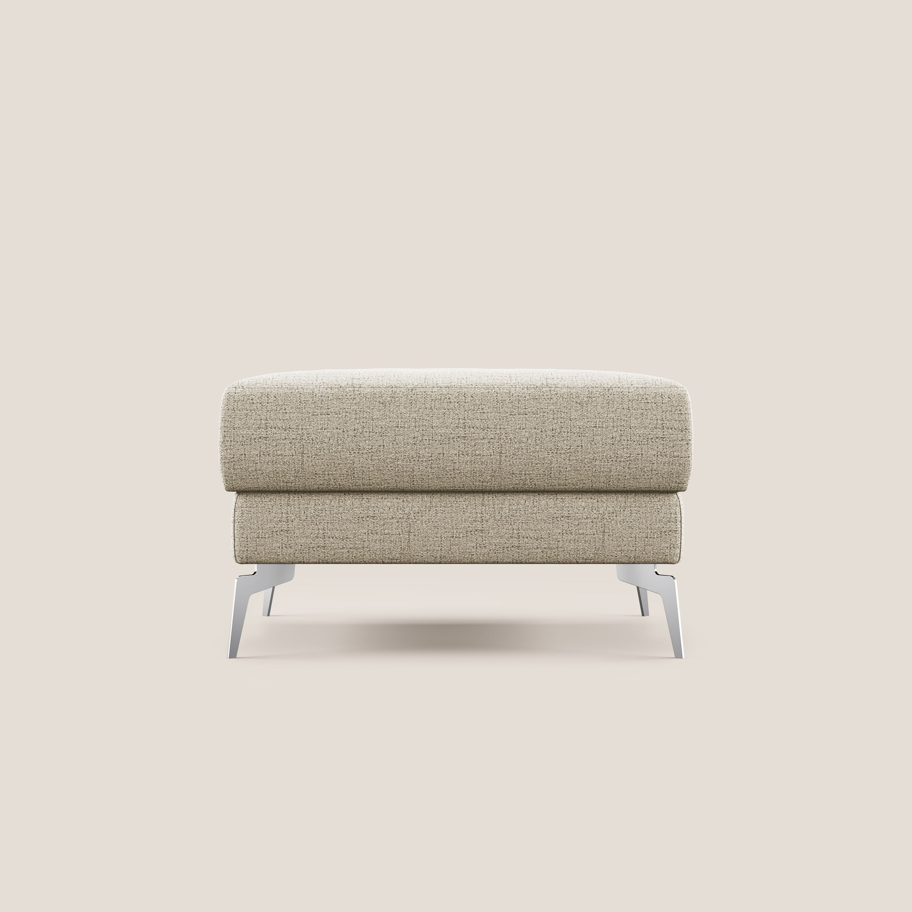 Star Pouf avec pieds hauts en tissu imperméable flammé T03 beige