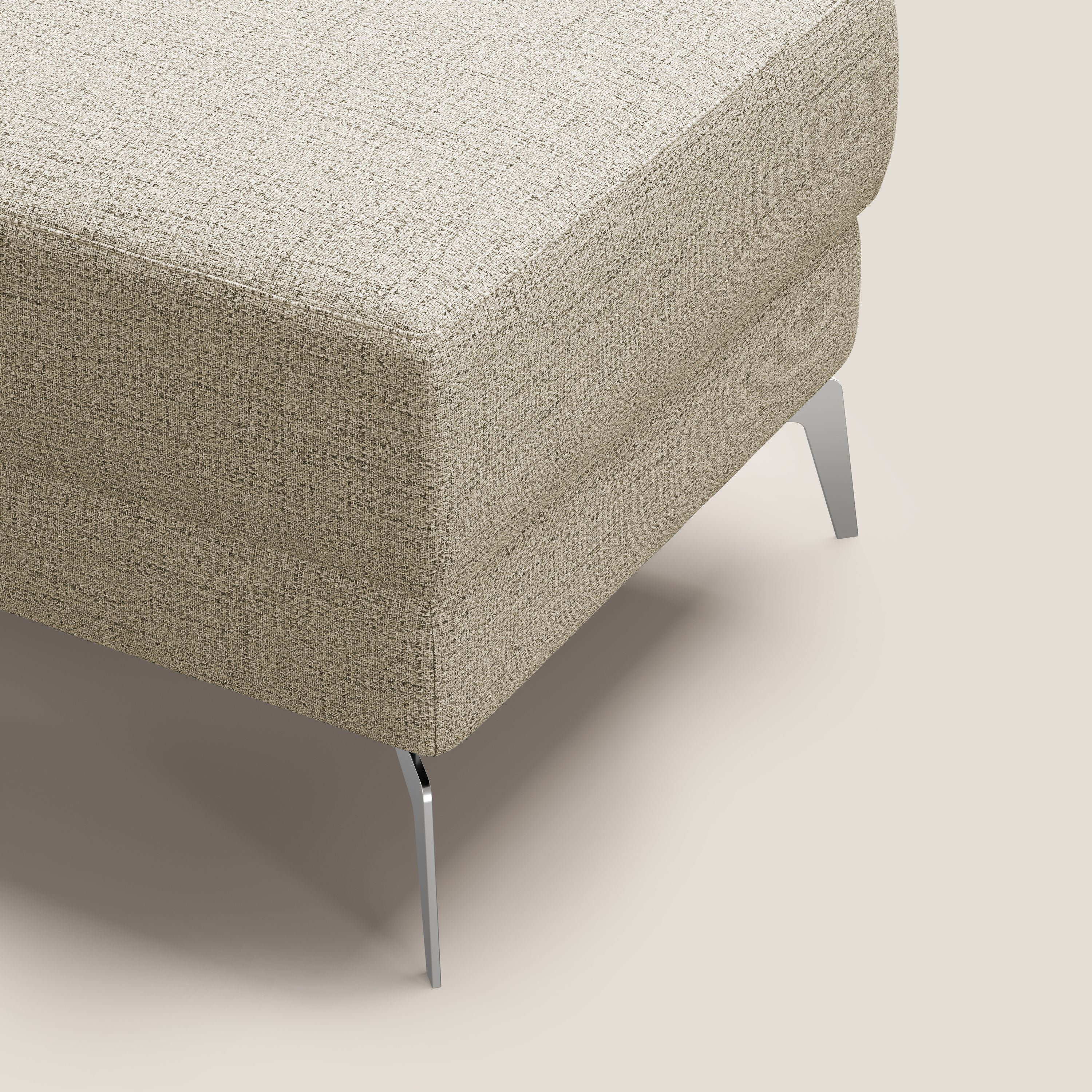 Star Pouf avec pieds hauts en tissu imperméable flammé T03 beige - Image 6