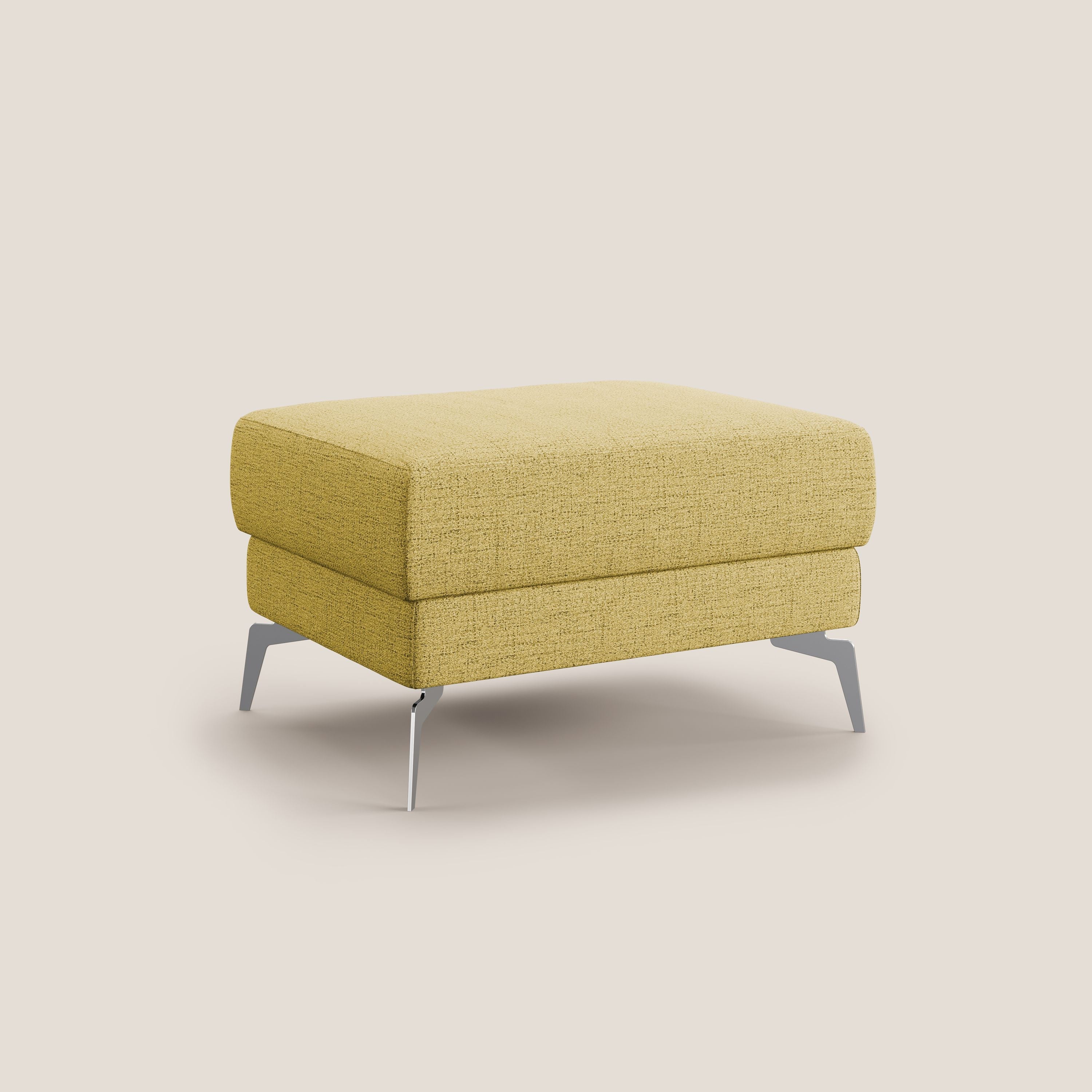 Star Pouf avec pieds hauts en tissu imperméable flammé T03 jaune - Image 2