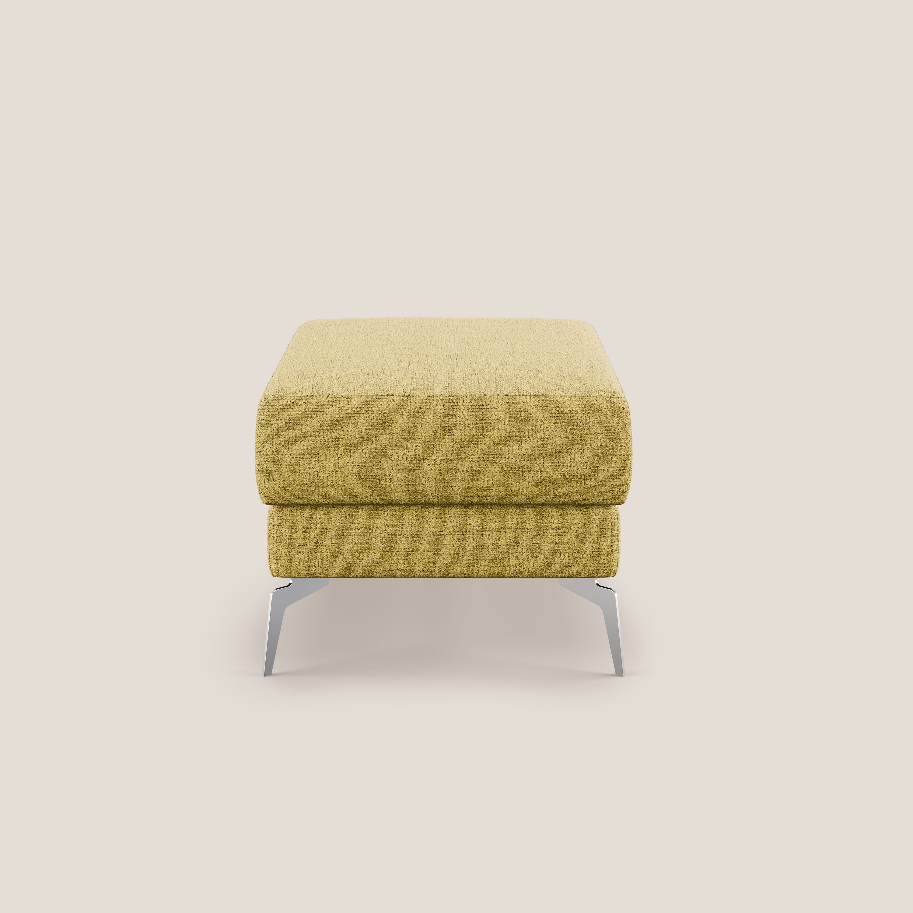 Star Pouf avec pieds hauts en tissu imperméable flammé T03 jaune - Image 3