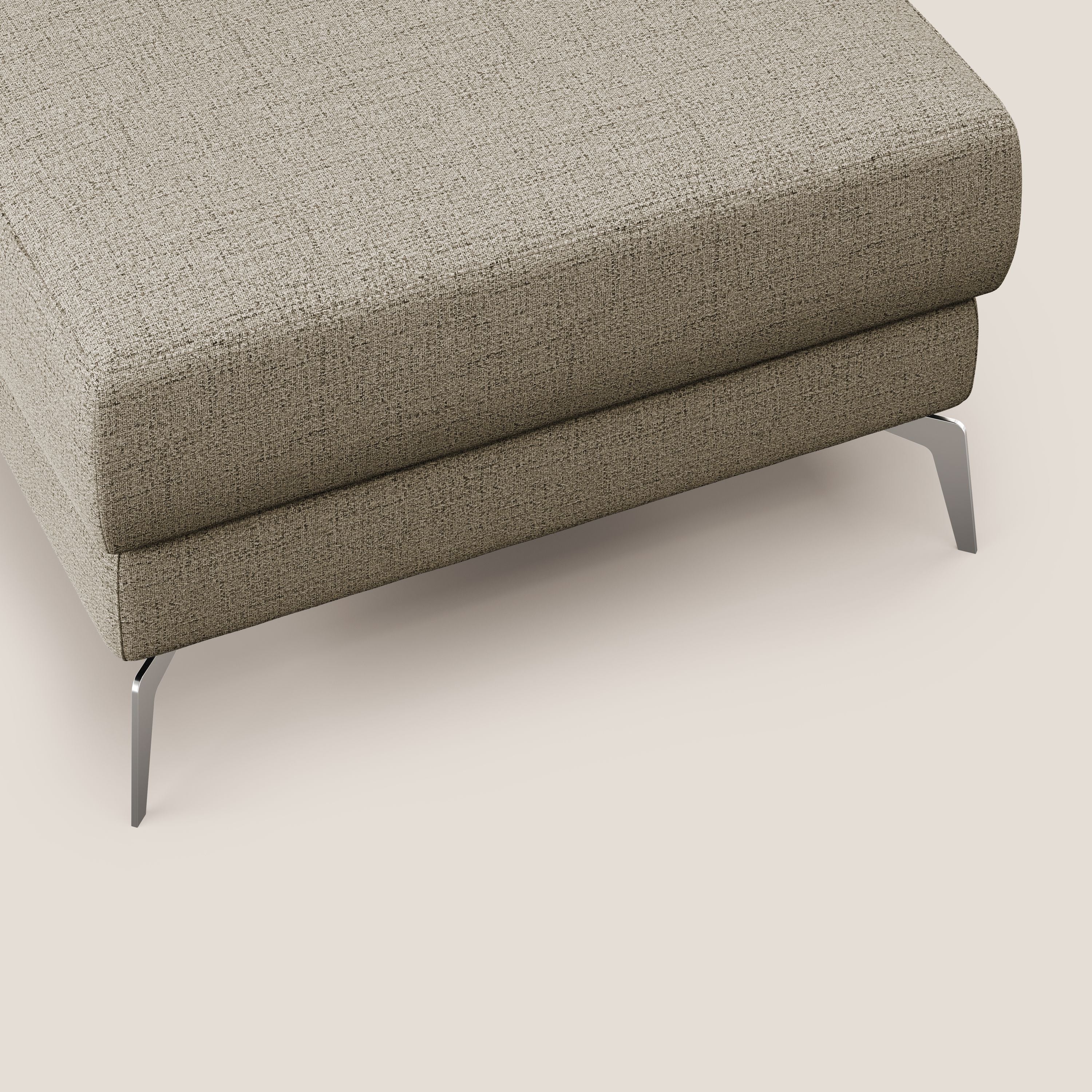Star Pouf avec pieds hauts en tissu imperméable flammé T03 marron - Image 5