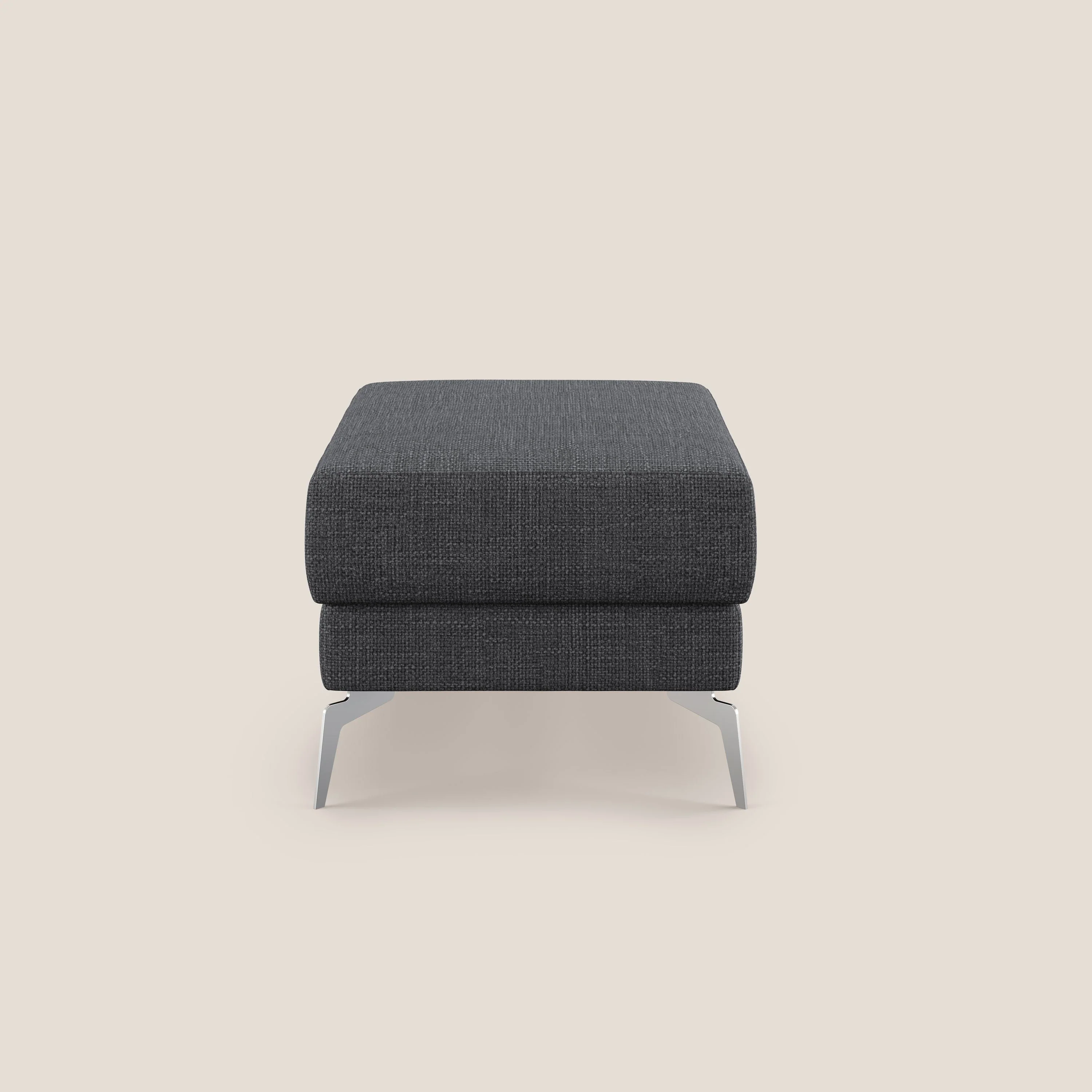 Star Pouf avec pieds hauts en tissu imperméable doux entrelacé T06 anthracite - Image 3
