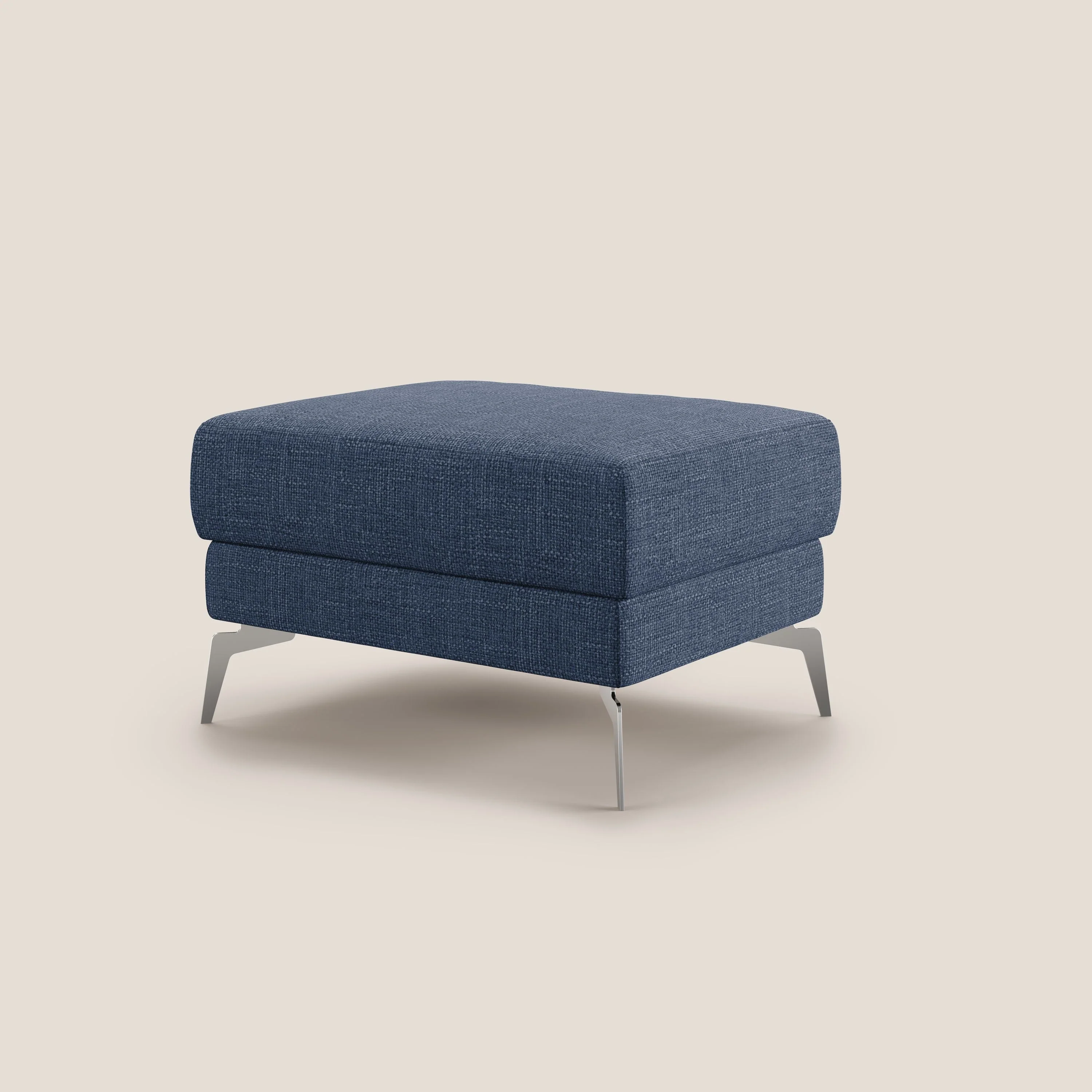 Star Pouf avec pieds hauts en tissu imperméable doux entrelacé T06 bleu - Image 4