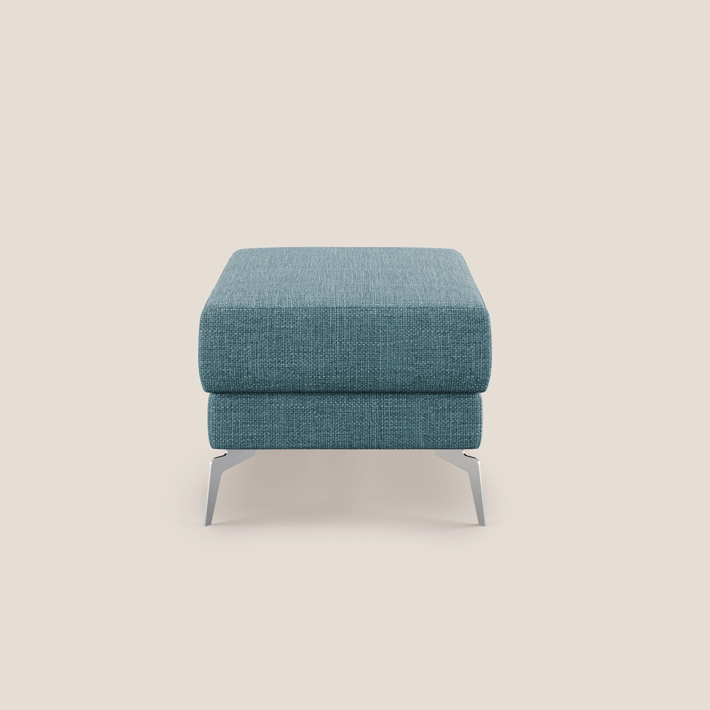 Star Pouf avec pieds hauts en tissu imperméable doux entrelacé T06 bleu ciel - Image 3