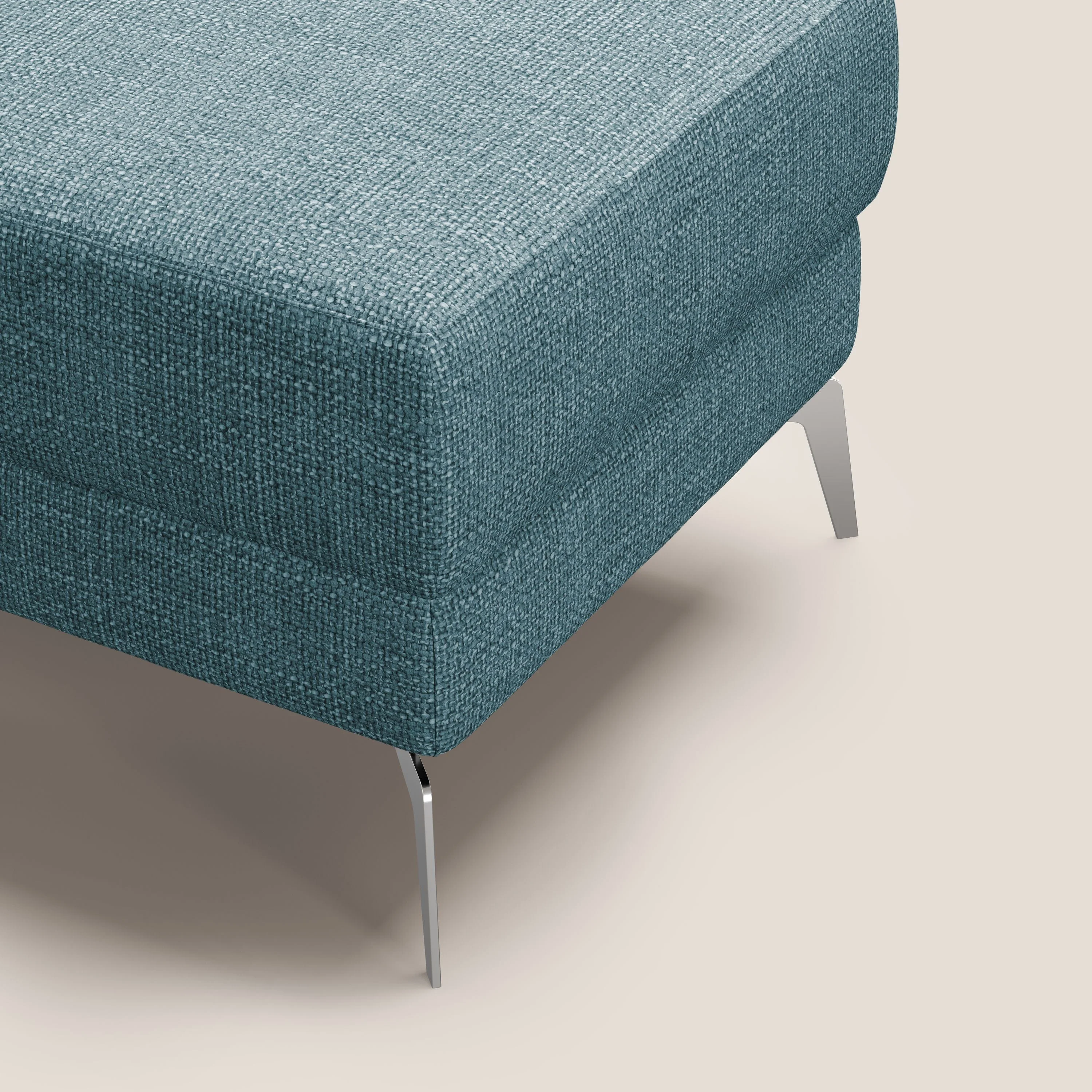 Star Pouf avec pieds hauts en tissu imperméable doux entrelacé T06 bleu ciel - Image 7