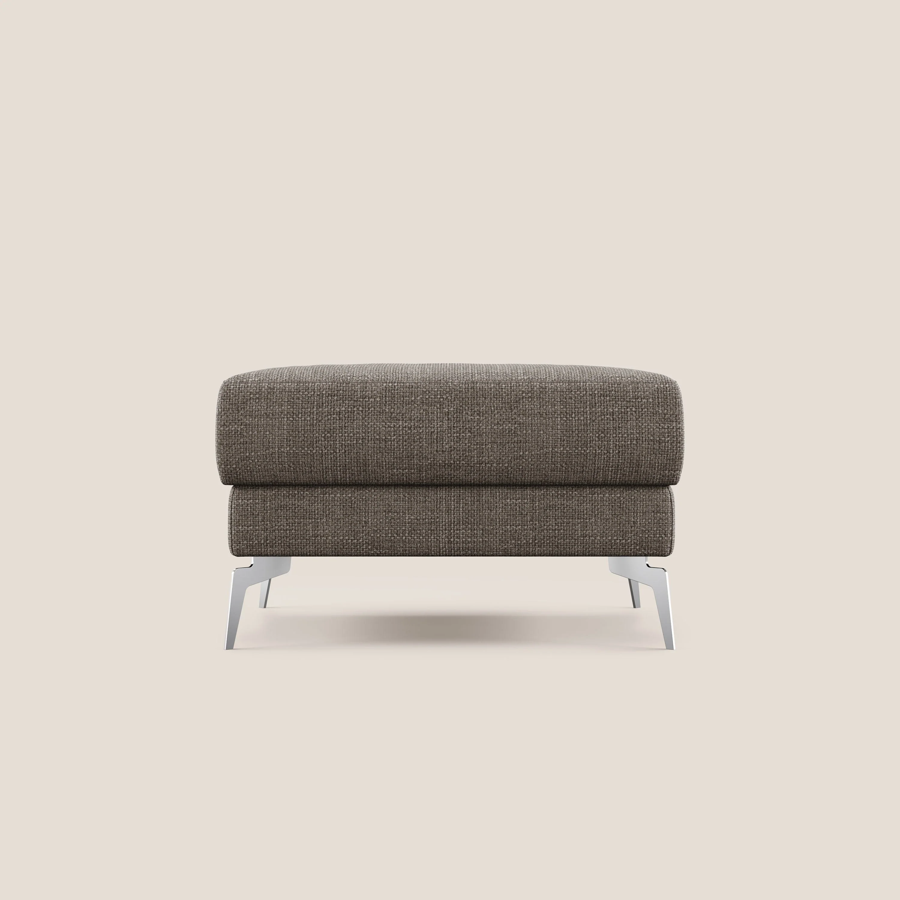 Star Pouf avec pieds hauts en tissu imperméable doux entrelacé T06 marron
