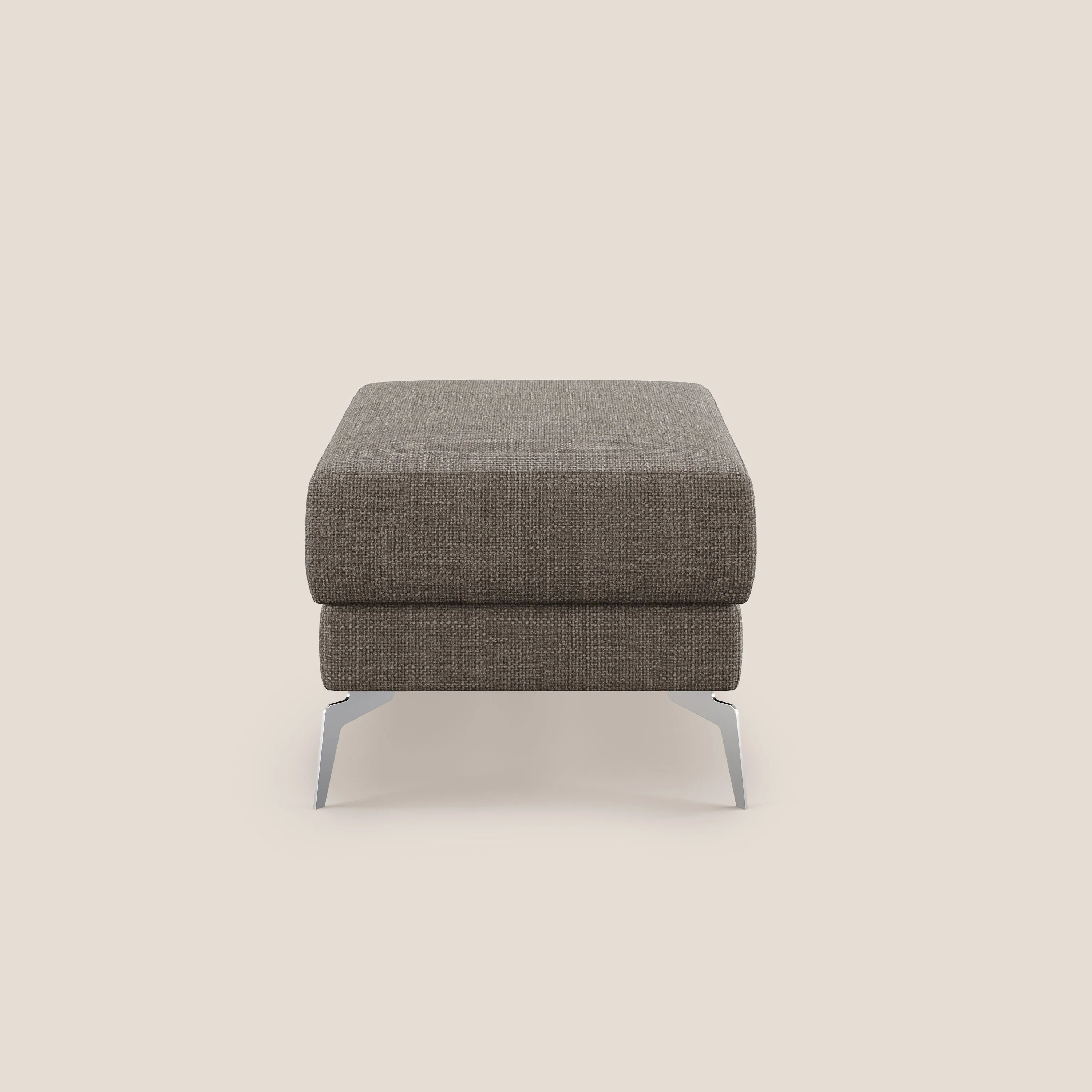 Star Pouf avec pieds hauts en tissu imperméable doux entrelacé T06 marron - Image 3