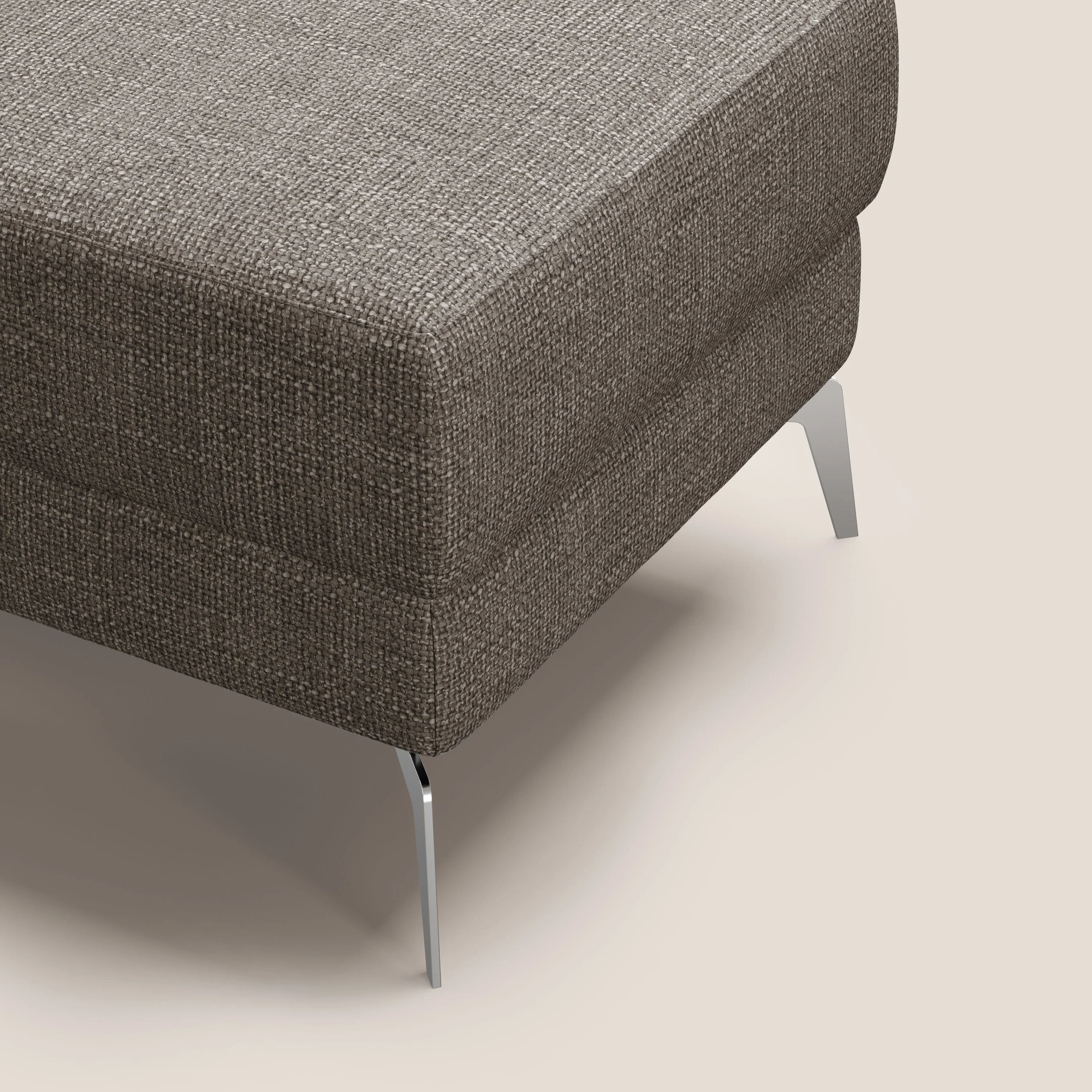 Star Pouf avec pieds hauts en tissu imperméable doux entrelacé T06 marron - Image 7