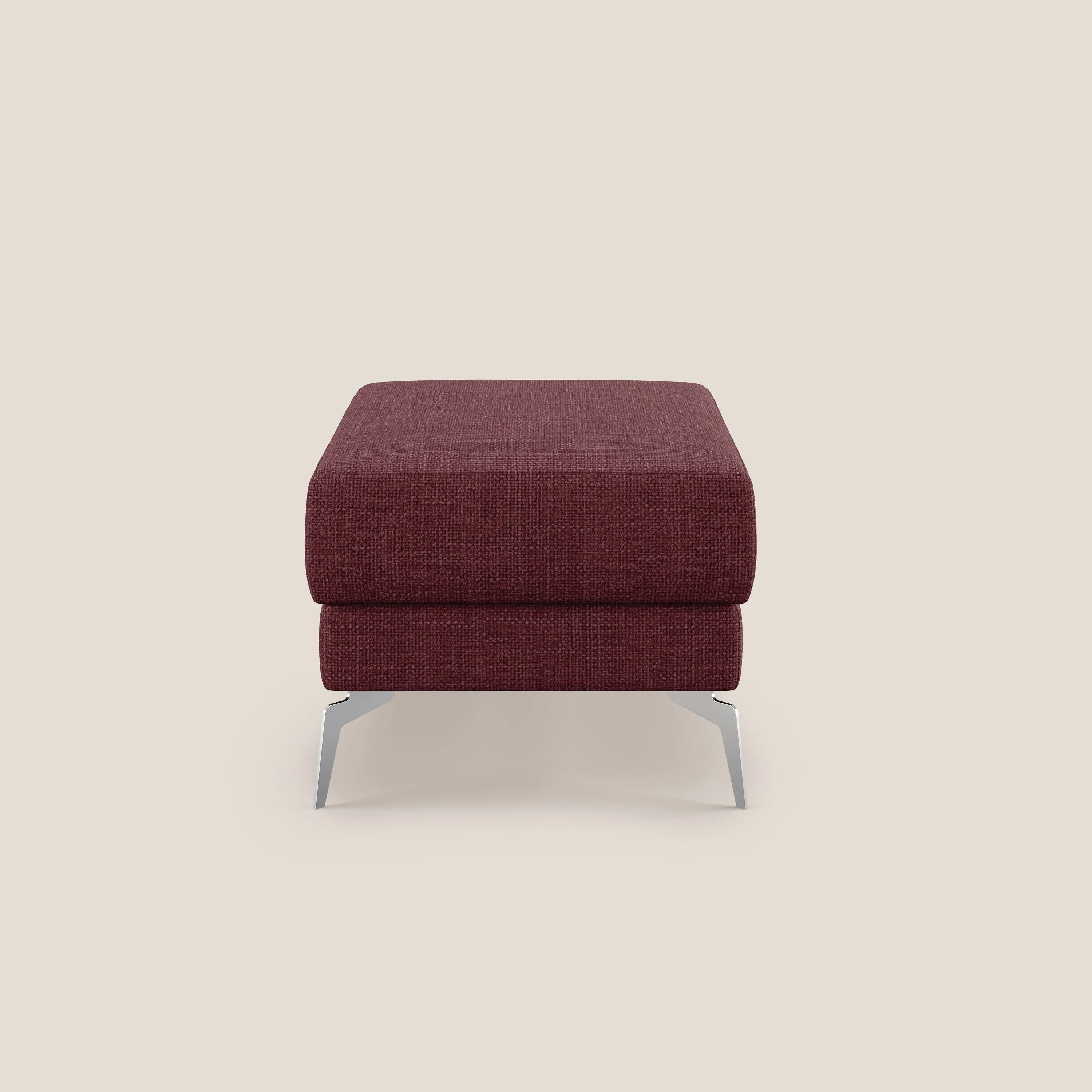 Star Pouf avec pieds hauts en tissu imperméable doux entrelacé T06 rouge - Image 3