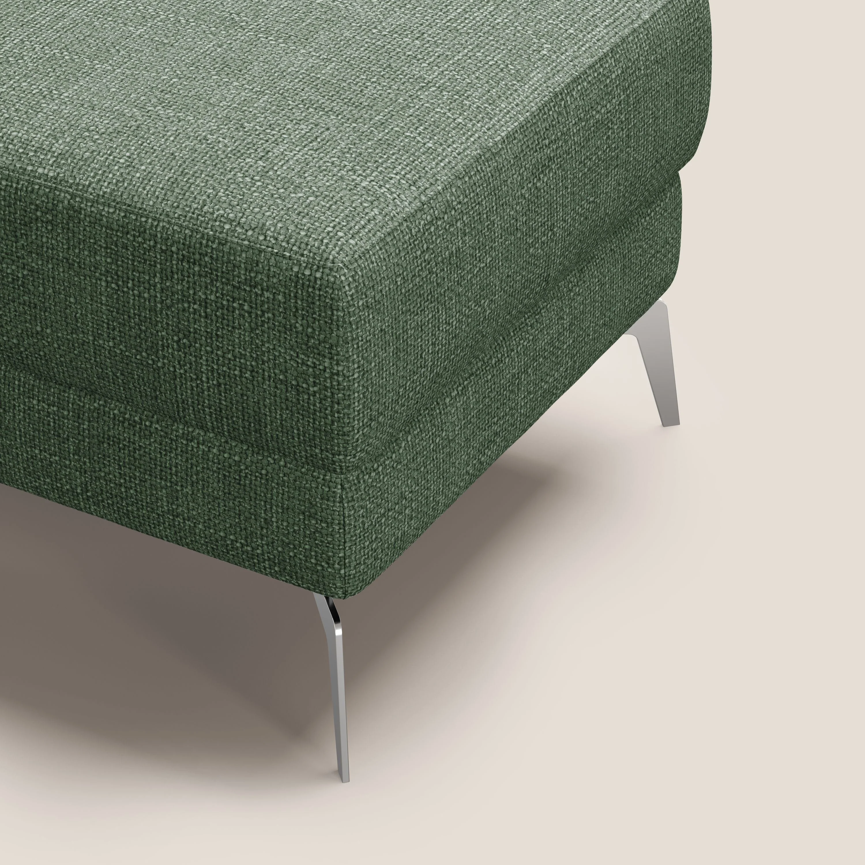Star Pouf avec pieds hauts en tissu imperméable doux entrelacé T06 vert - Image 7
