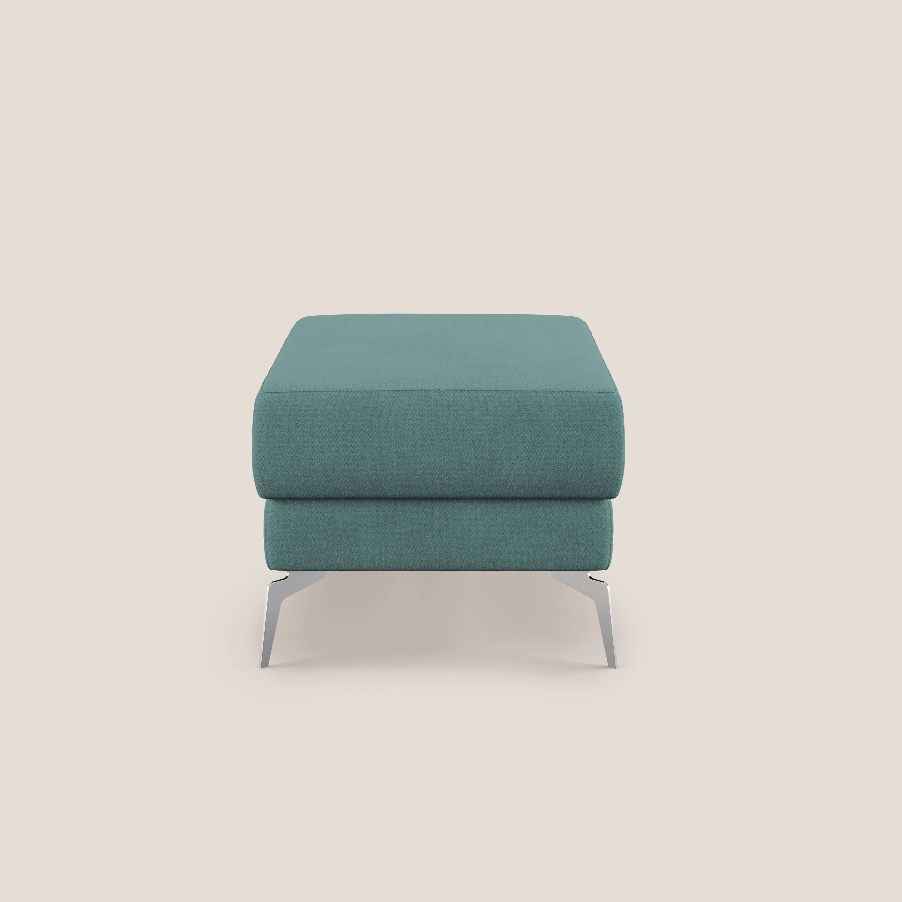 Star Pouf avec pieds hauts en tissu imperméable T02 bleu canard - Image 3