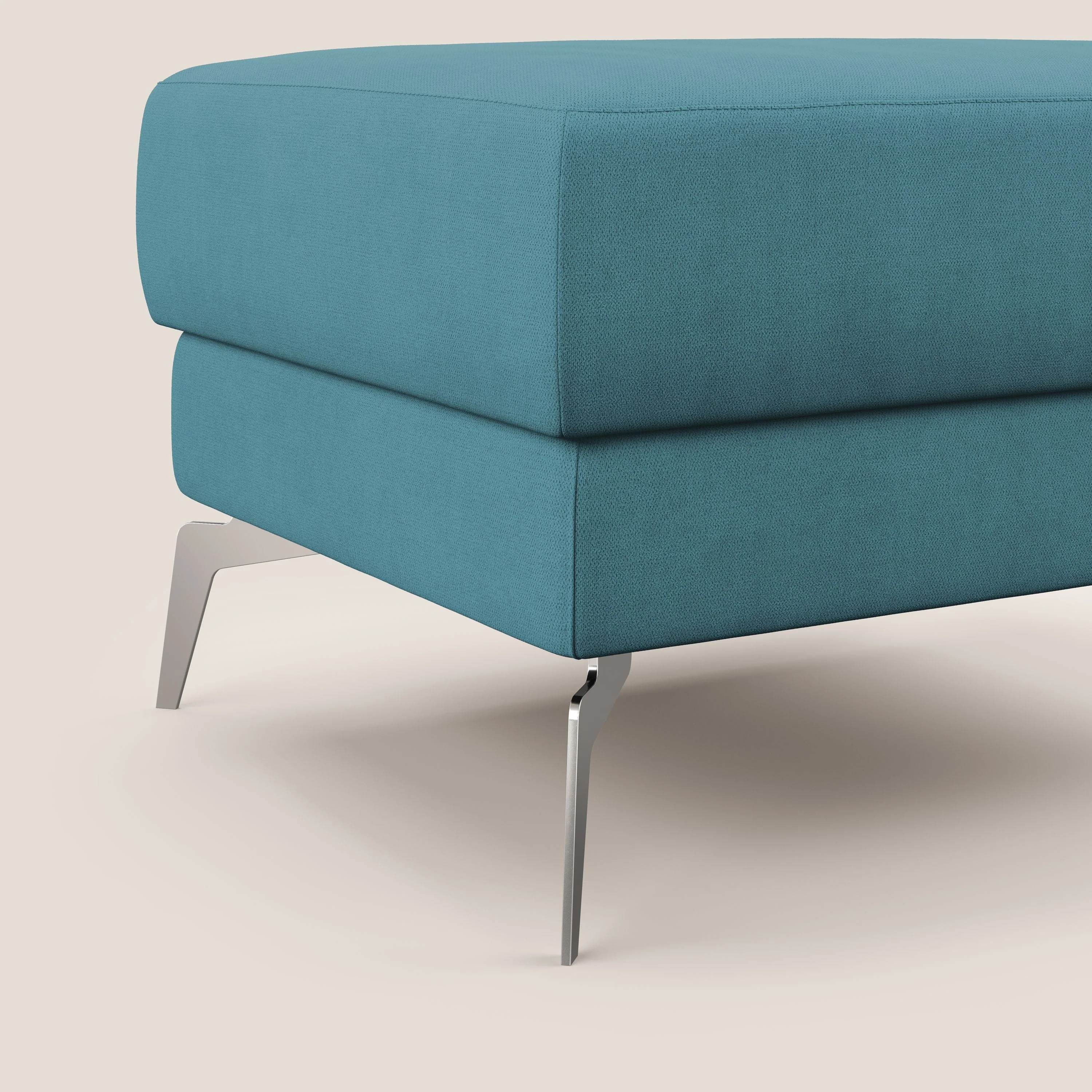 Star Pouf avec pieds hauts en tissu imperméable T02 bleu ciel - Image 5