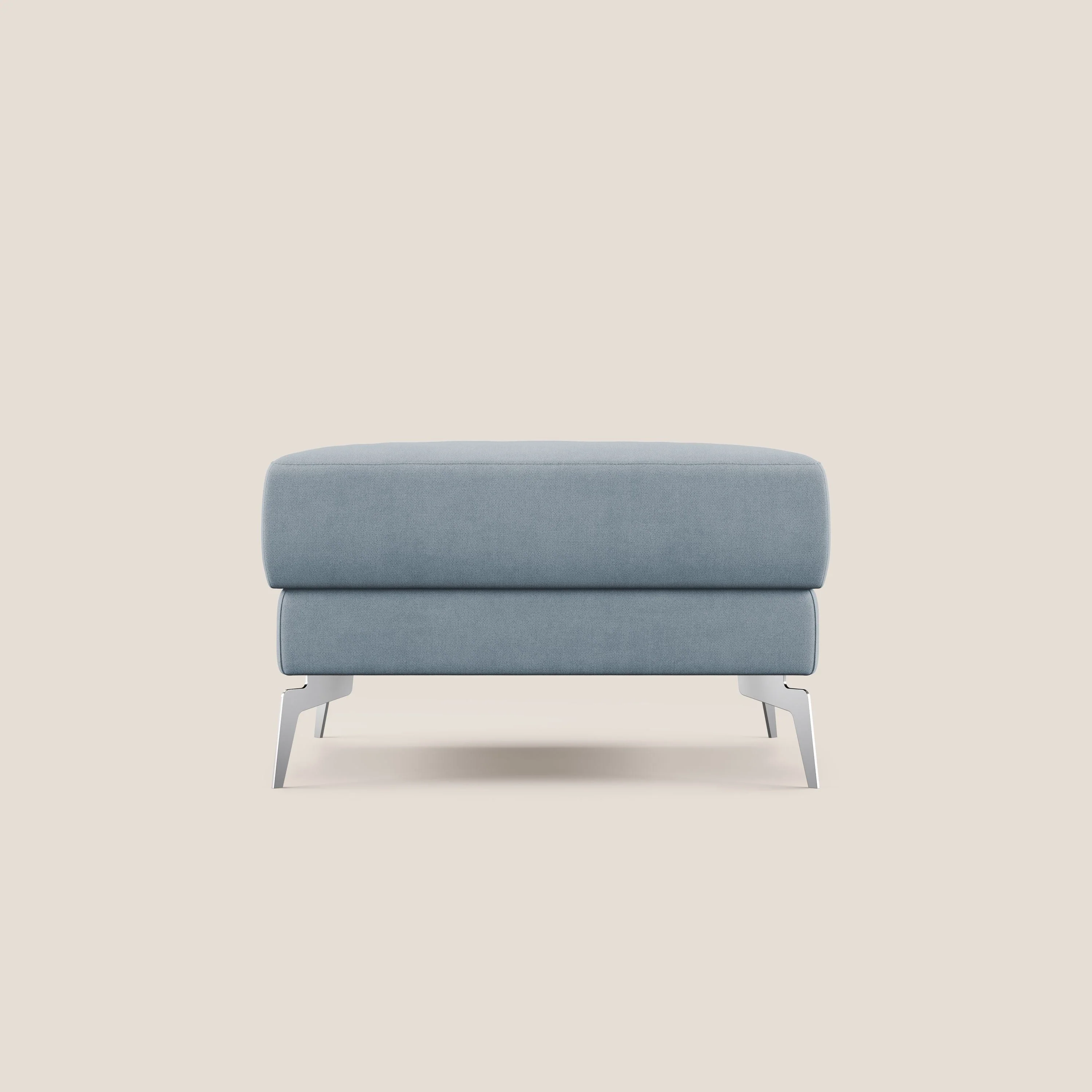 Star Pouf avec pieds hauts en tissu imperméable T02 sucre glace
