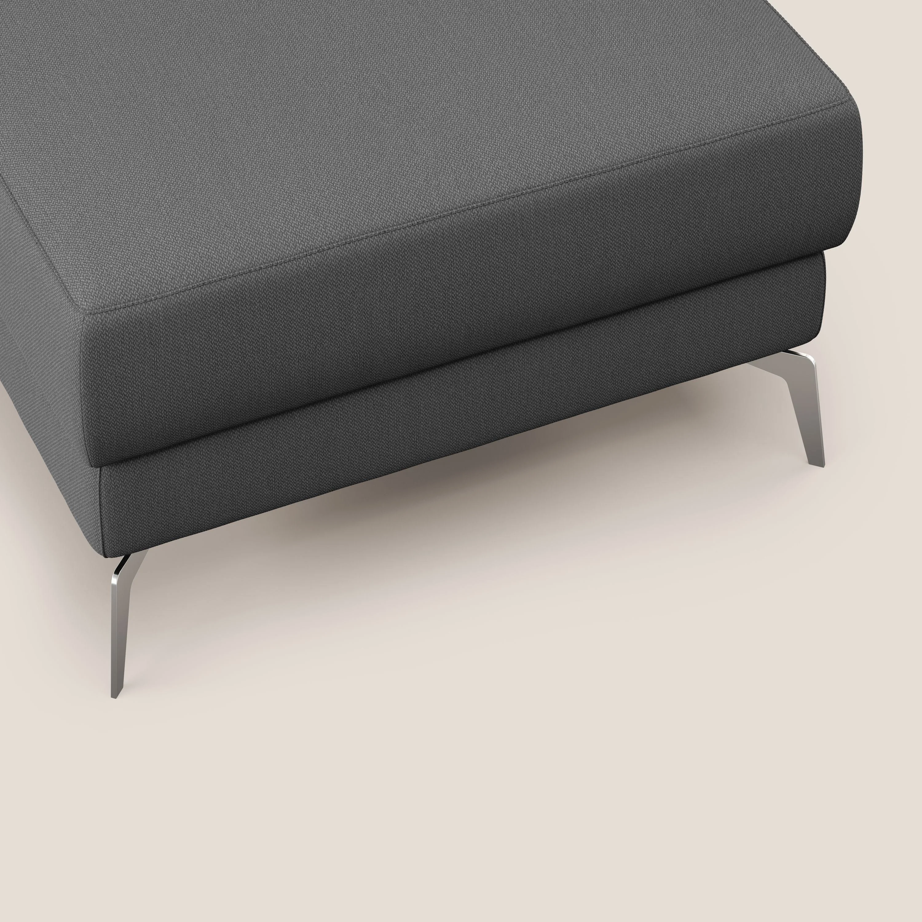 Star Pouf avec pieds hauts en tissu détachable T05 anthracite - Image 6