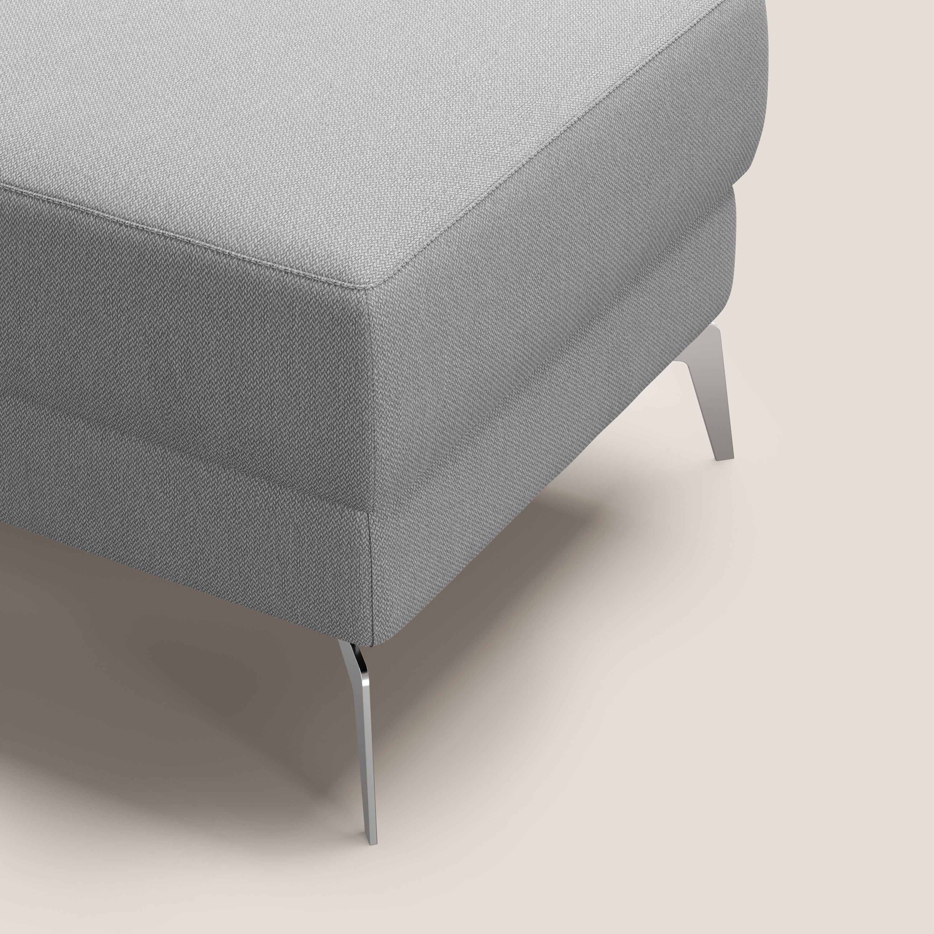 Star Pouf avec pieds hauts en tissu détachable T05 gris - Image 7