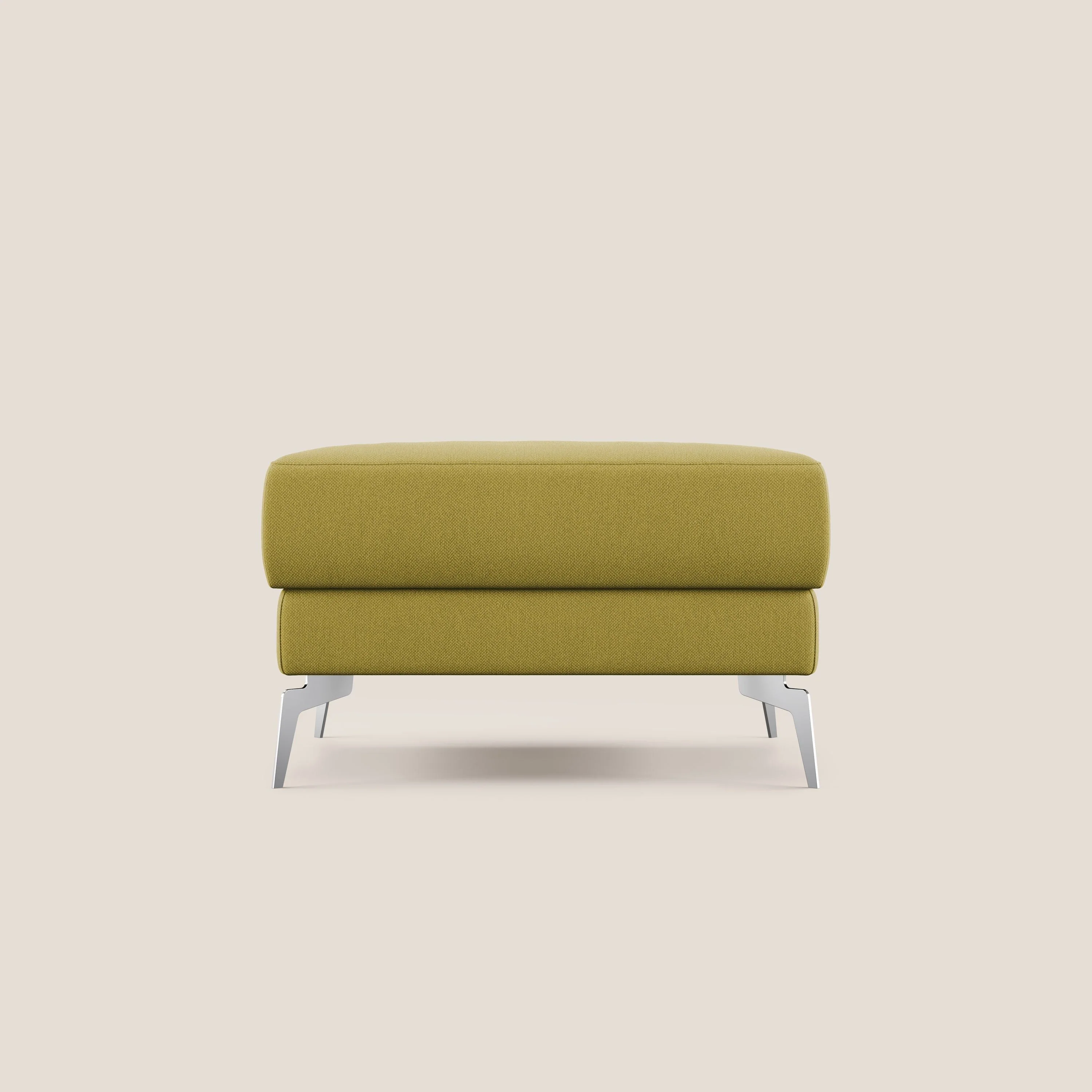 Star Pouf avec pieds hauts en tissu détachable T05 jaune