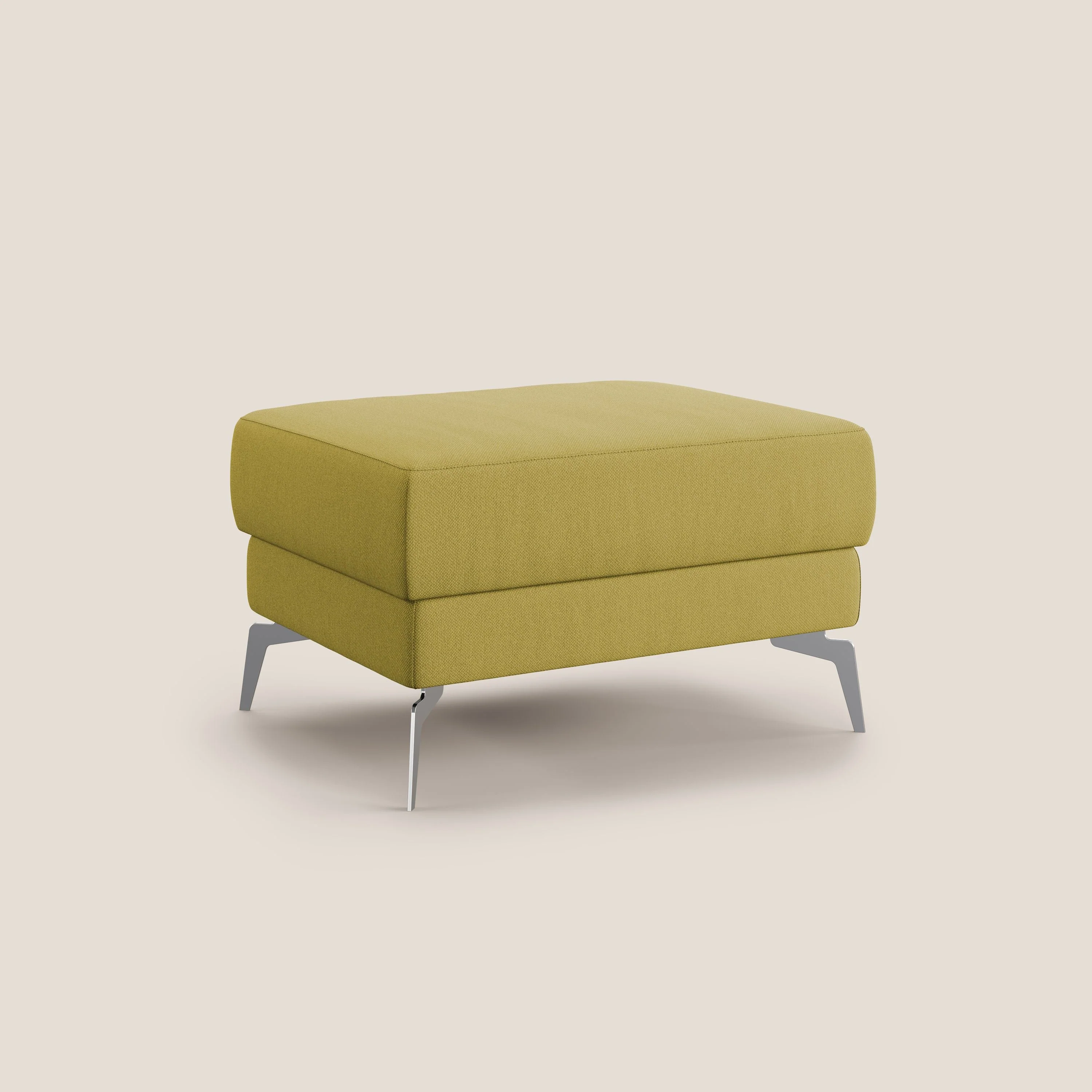 Star Pouf avec pieds hauts en tissu détachable T05 jaune - Image 2