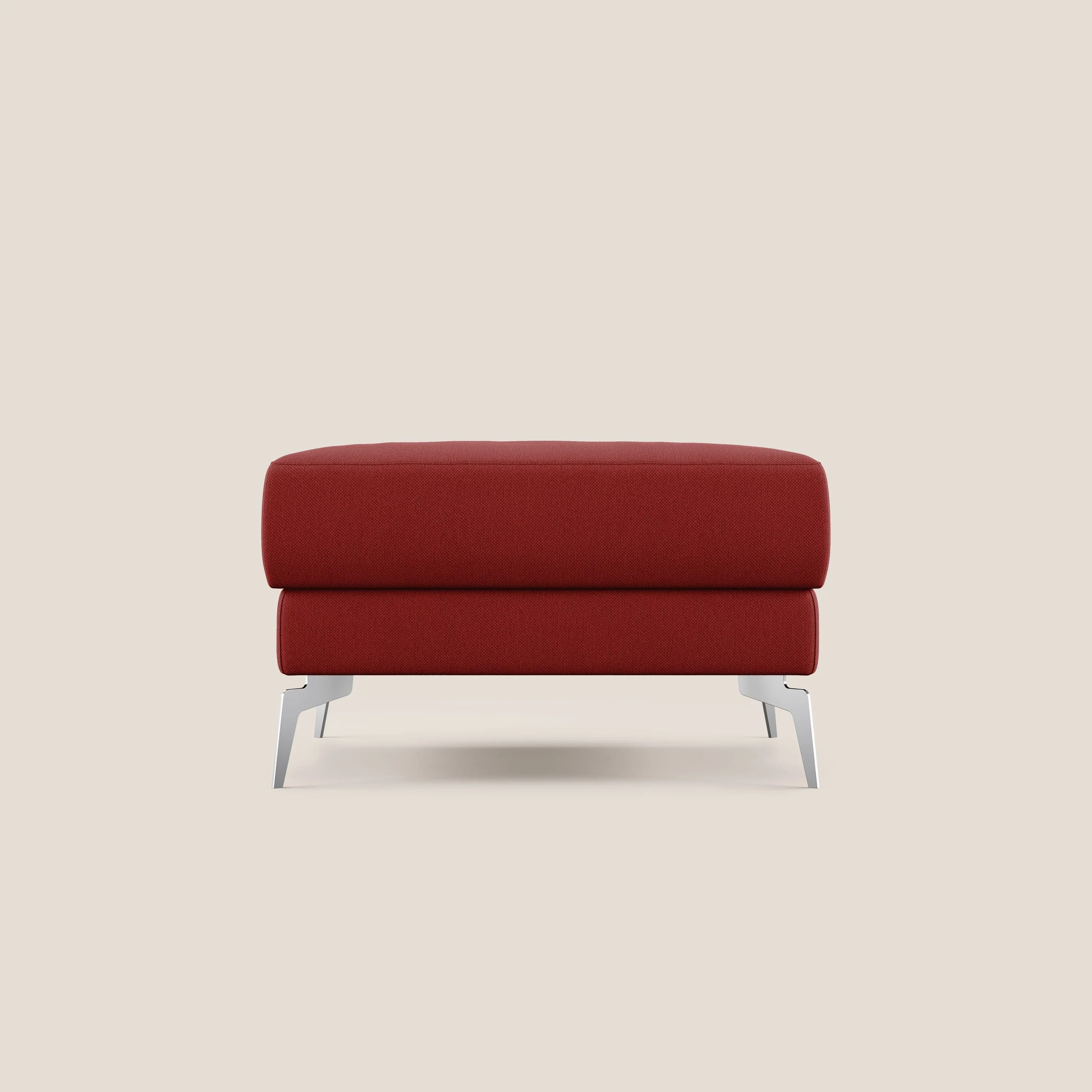 Star Pouf avec pieds hauts en tissu détachable T05 rouge