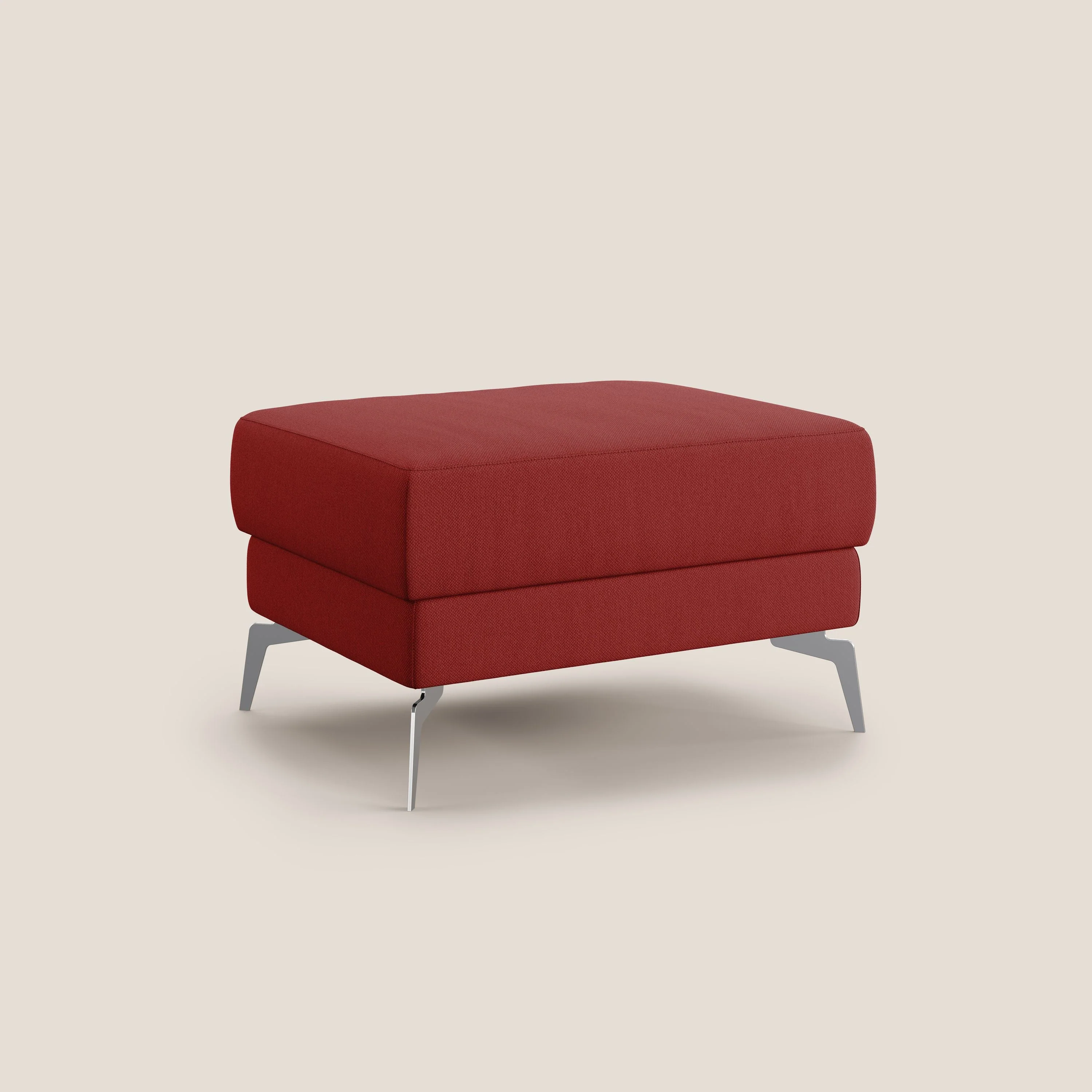 Star Pouf avec pieds hauts en tissu détachable T05 rouge - Image 2