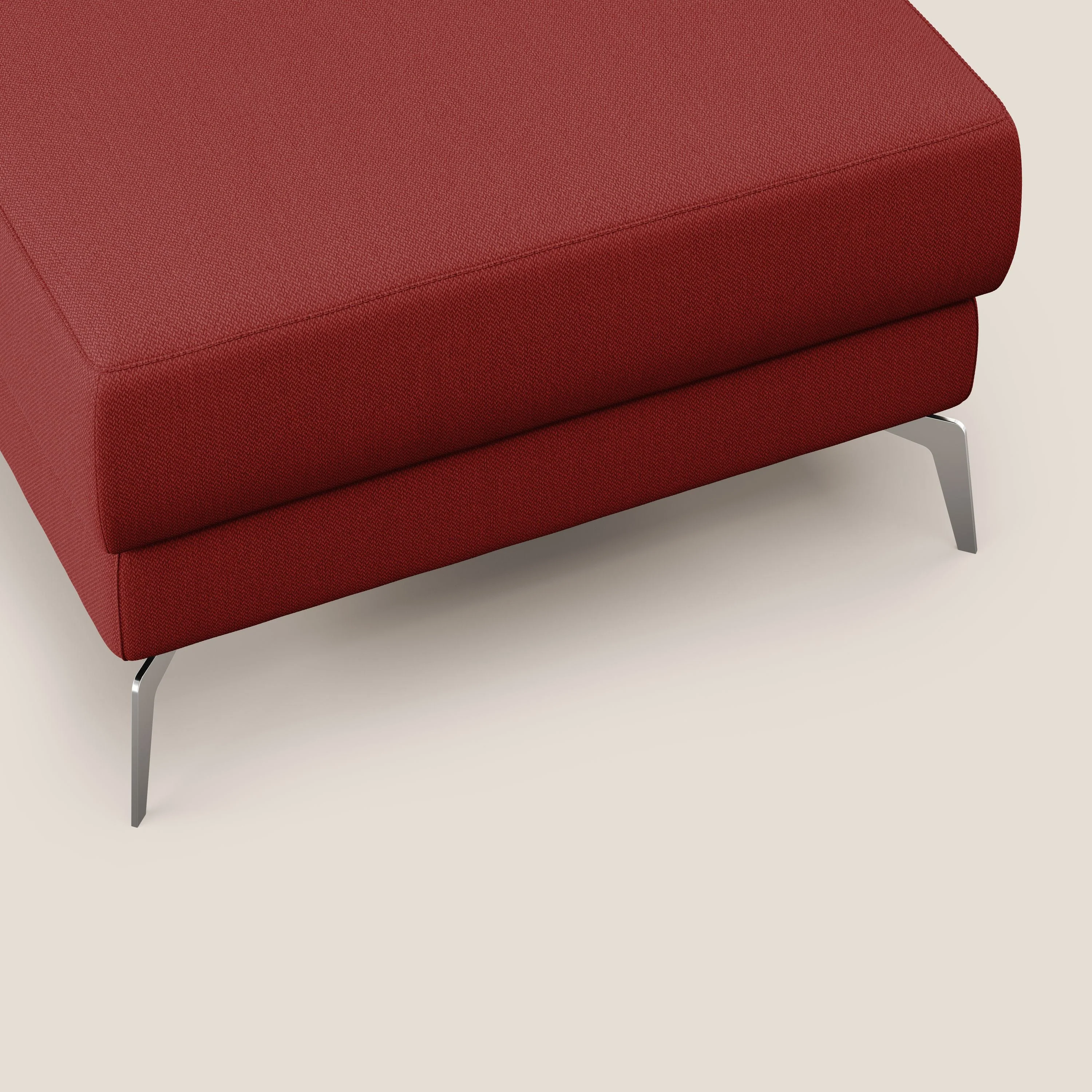 Star Pouf avec pieds hauts en tissu détachable T05 rouge - Image 6