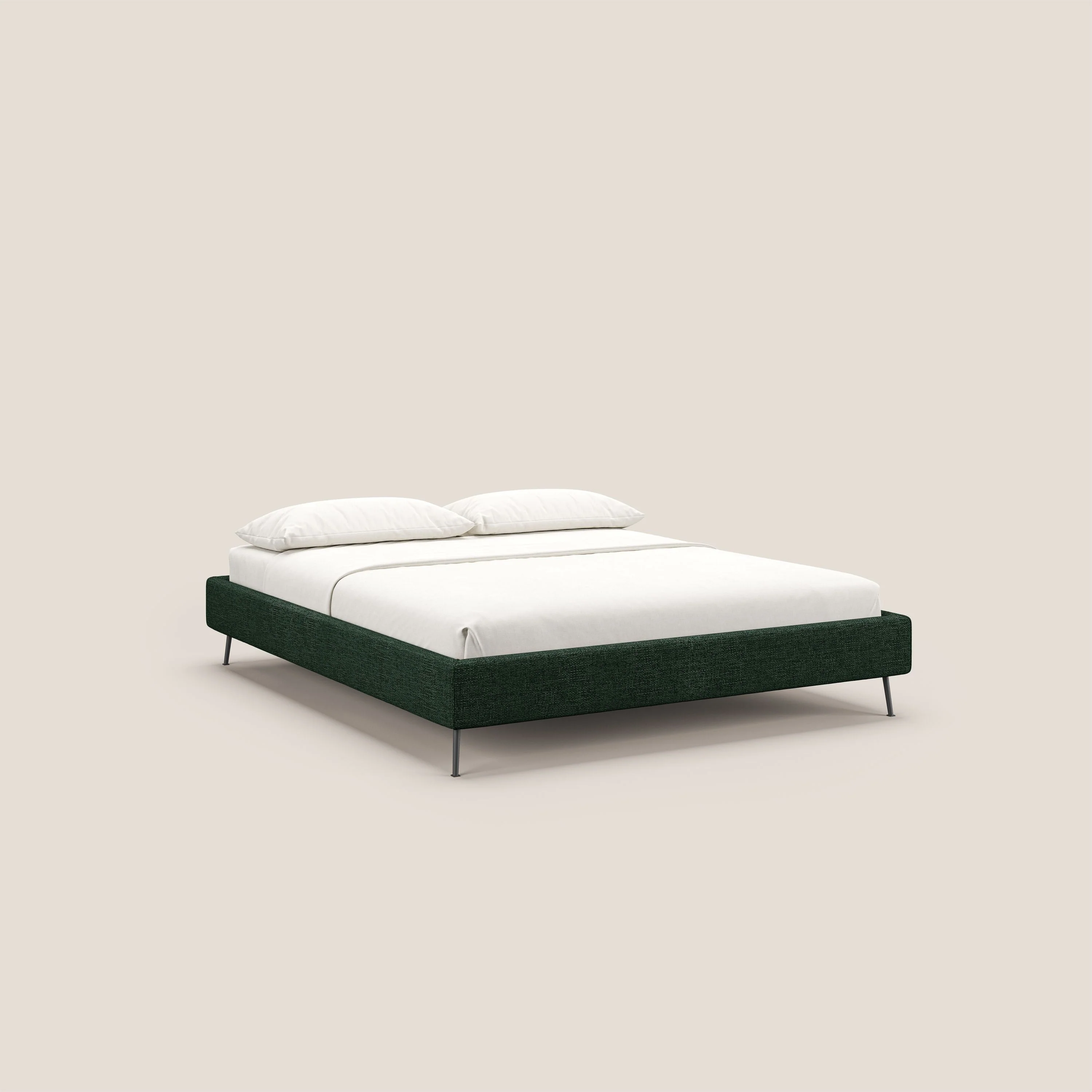 Steve sommier avec pieds hauts en tissu imperméable T10 vert