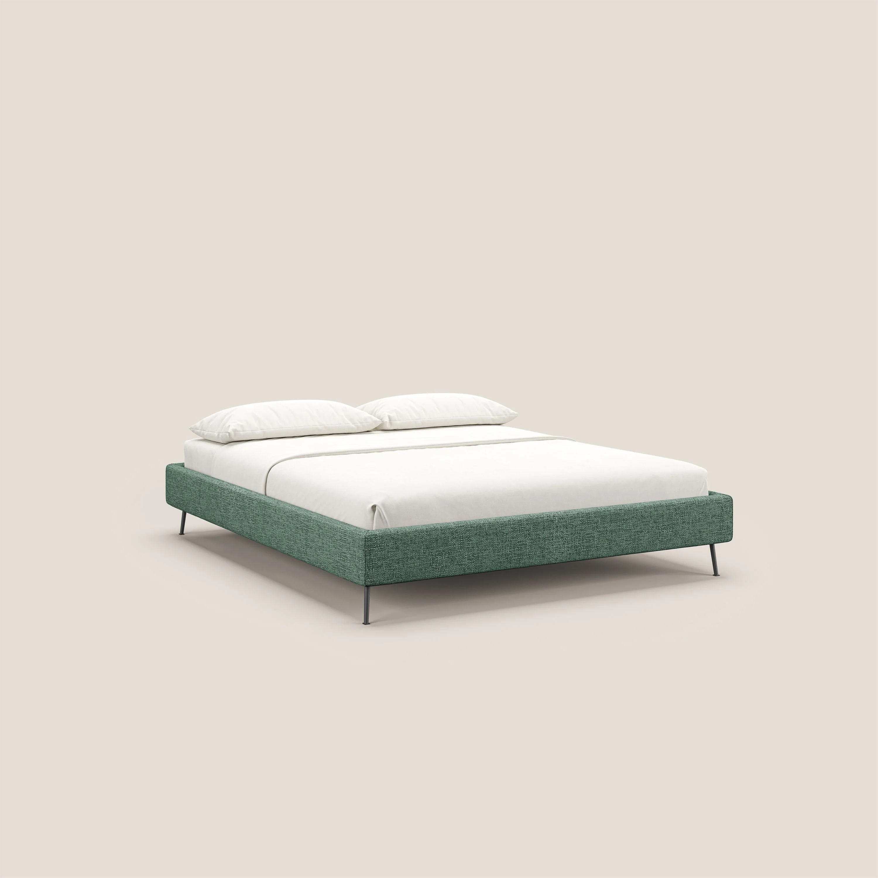 Steve sommier avec pieds hauts en tissu imperméable T10 vert sauge