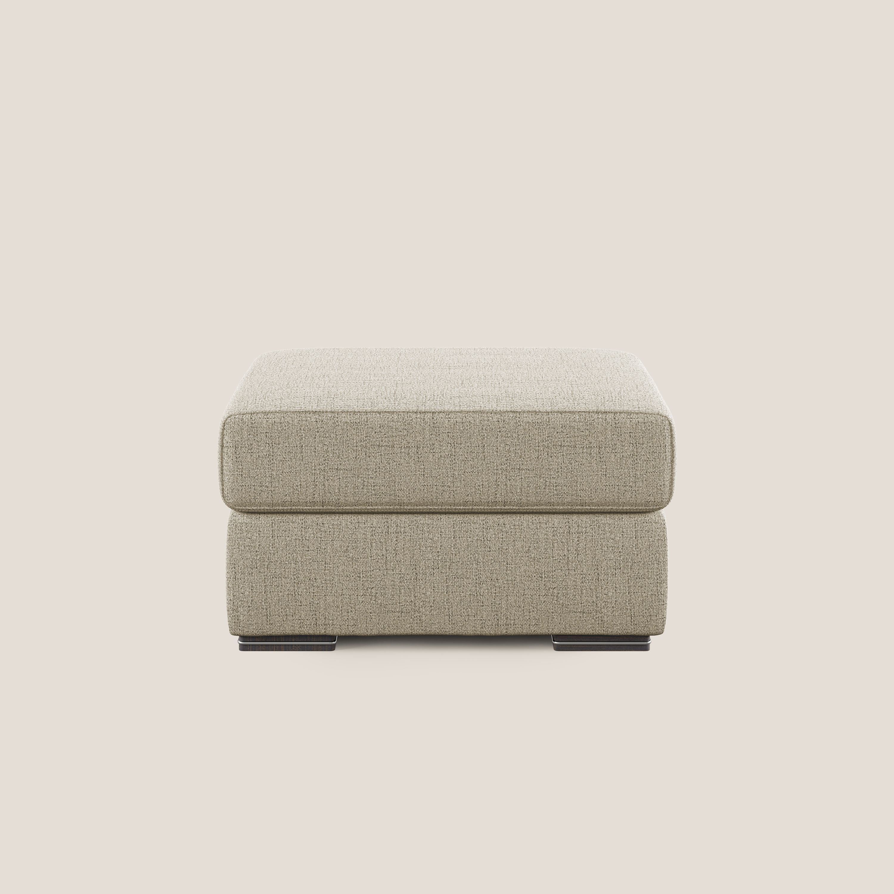 Sun pouf coffre en tissu imperméable flammé T03 beige