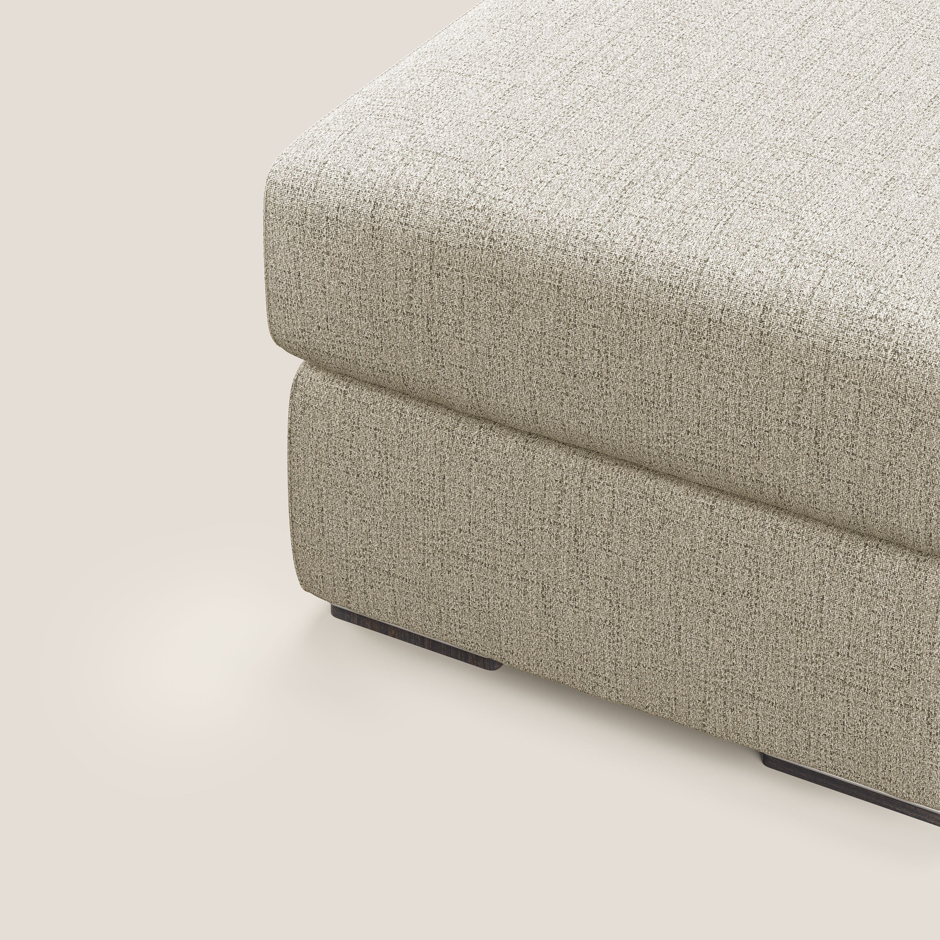 Sun pouf coffre en tissu imperméable flammé T03 beige - Image 5