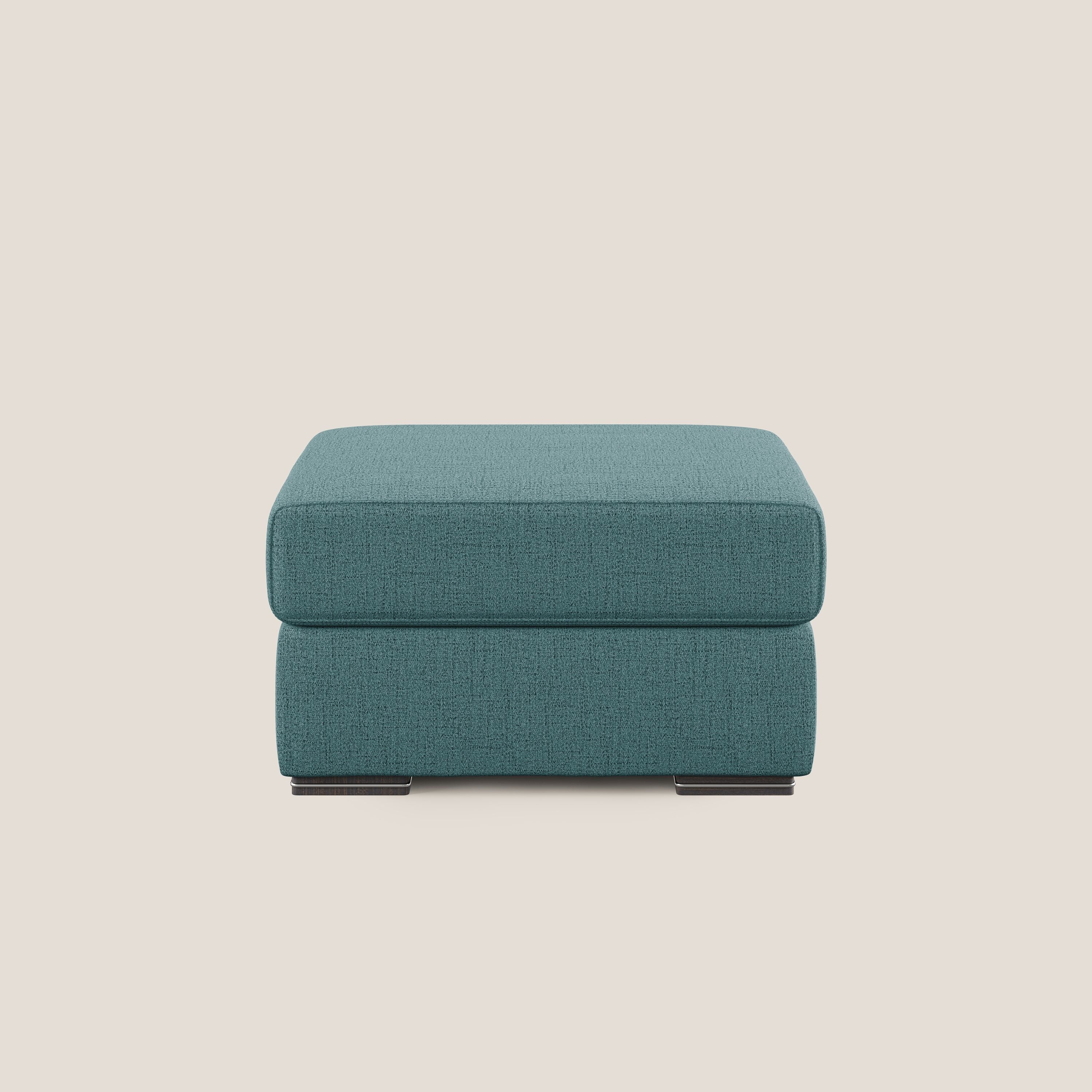 Sun pouf coffre en tissu imperméable flammé T03 bleu ciel