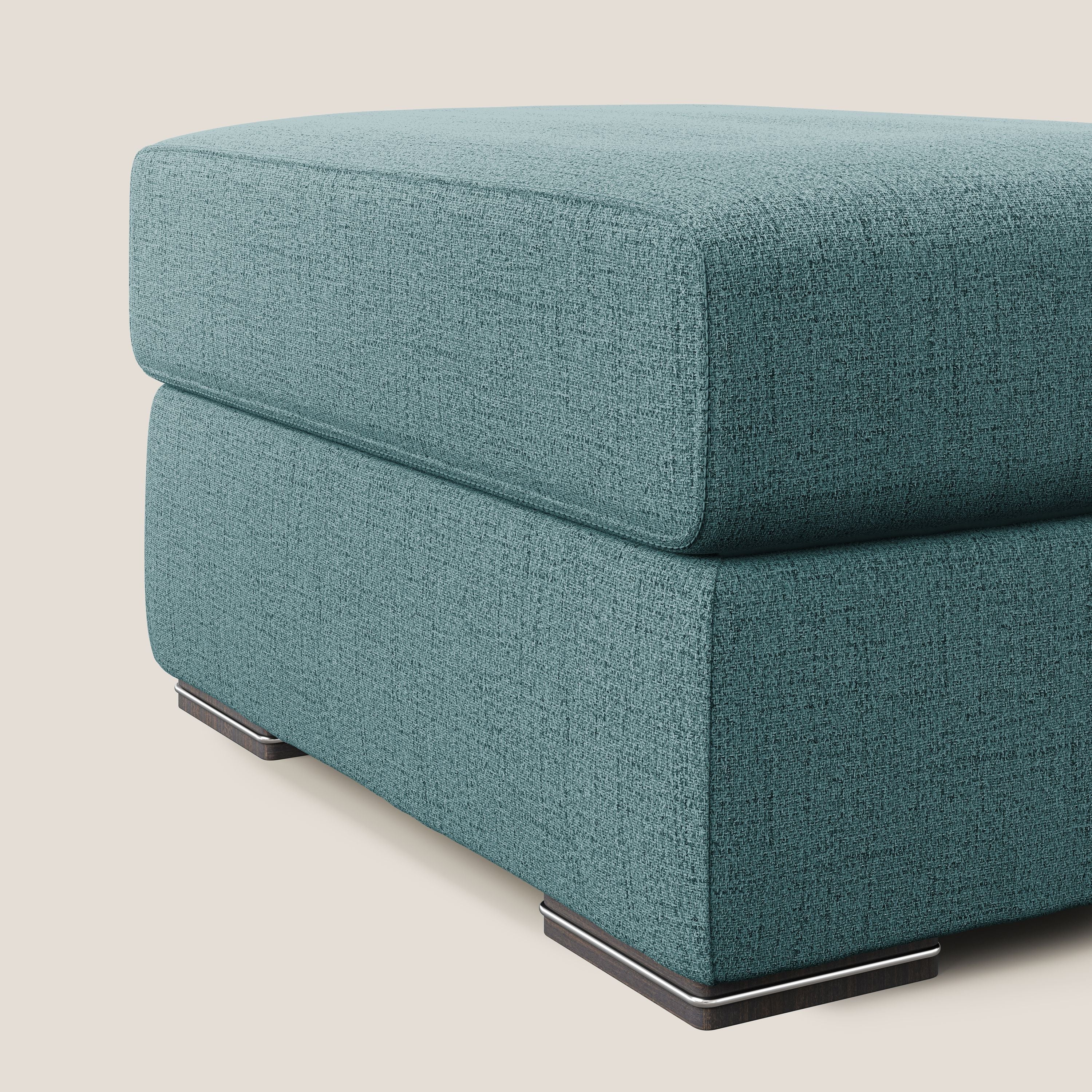 Sun pouf coffre en tissu imperméable flammé T03 bleu ciel - Image 3