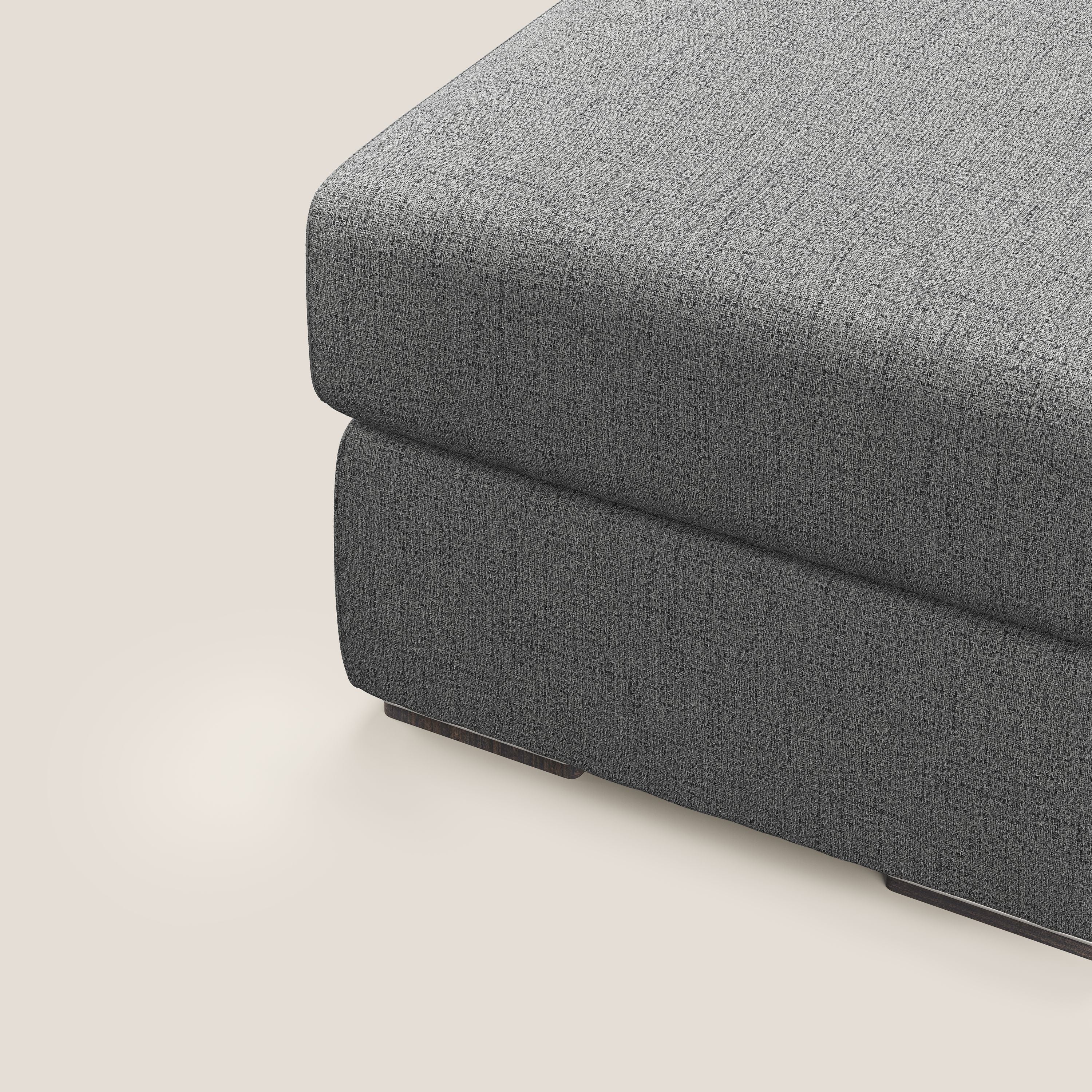Sun pouf coffre en tissu imperméable flammé T03 gris - Image 5