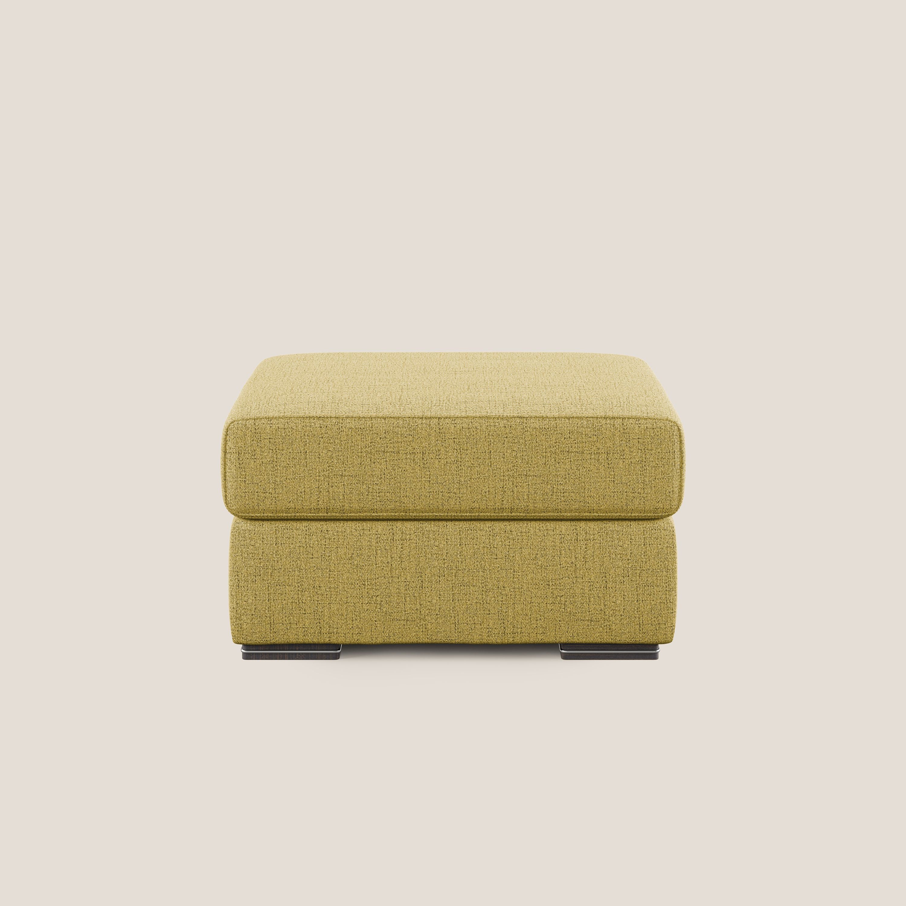 Sun pouf coffre en tissu imperméable flammé T03 jaune