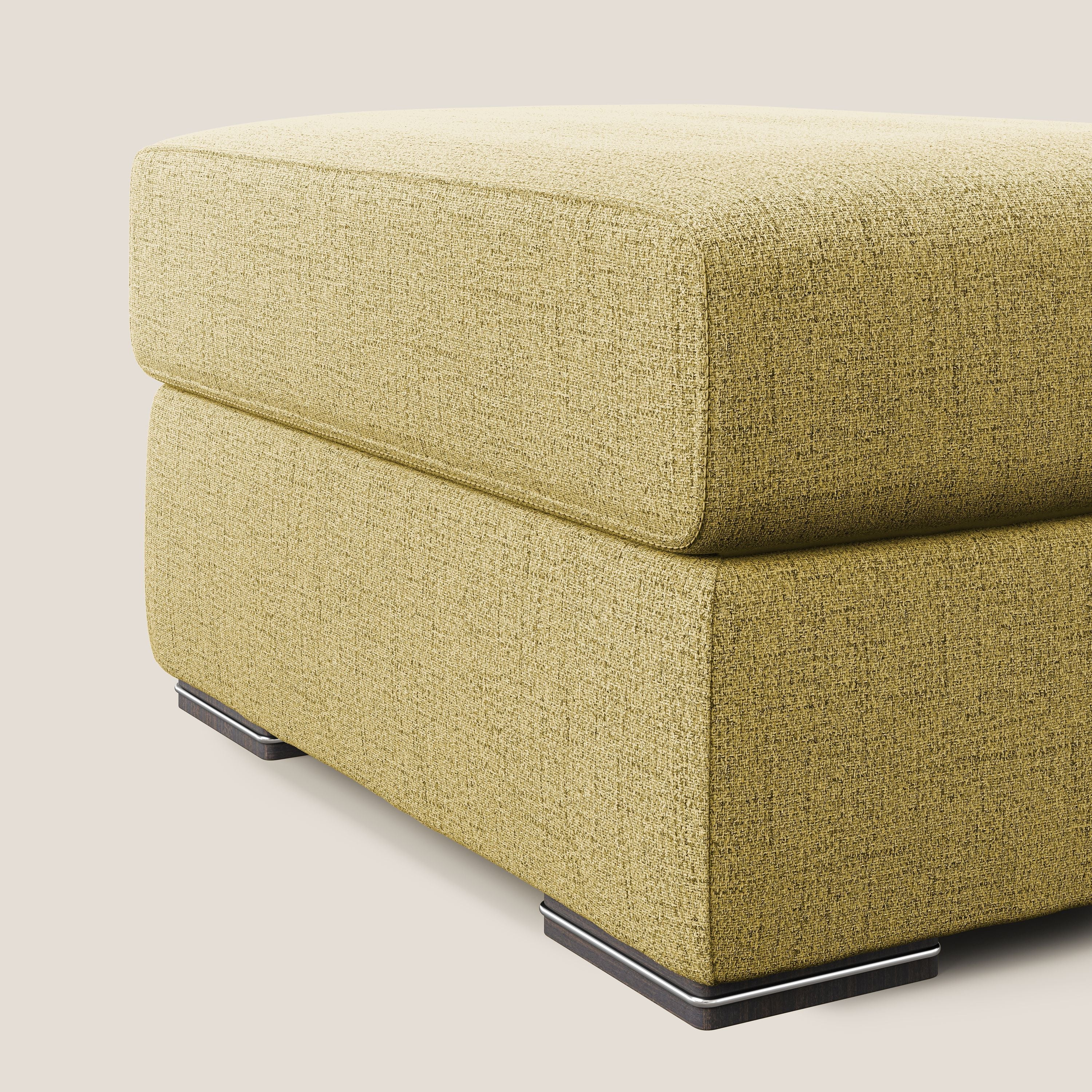Sun pouf coffre en tissu imperméable flammé T03 jaune - Image 3