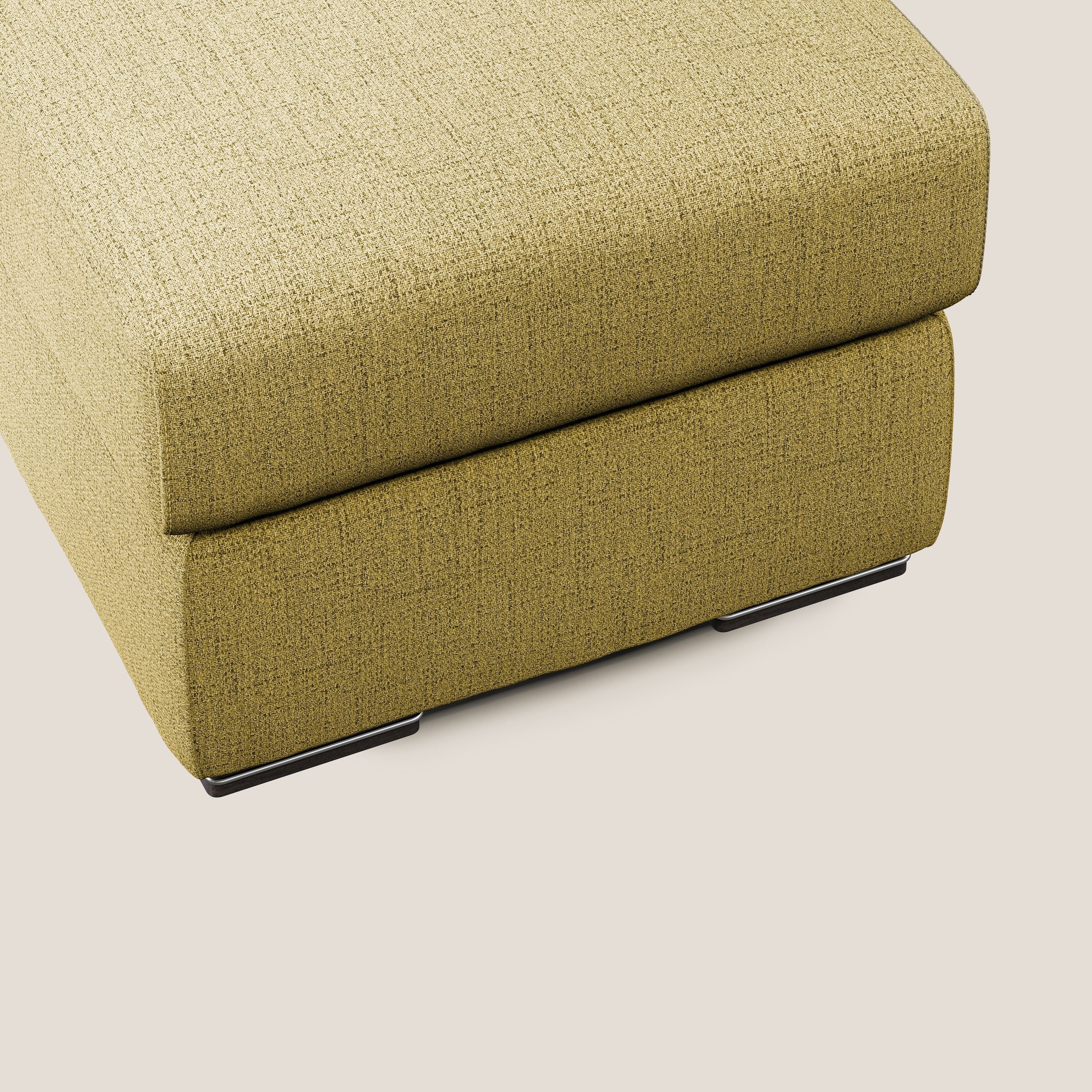 Sun pouf coffre en tissu imperméable flammé T03 jaune - Image 4