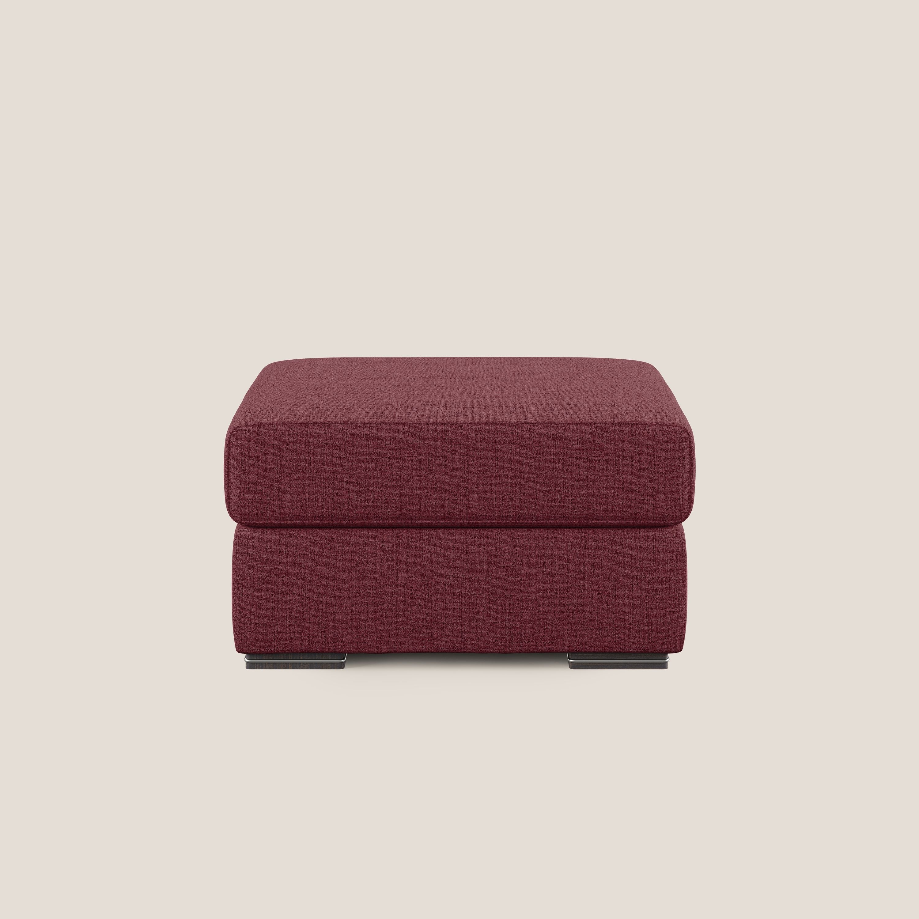 Sun pouf coffre en tissu imperméable flammé T03 rouge