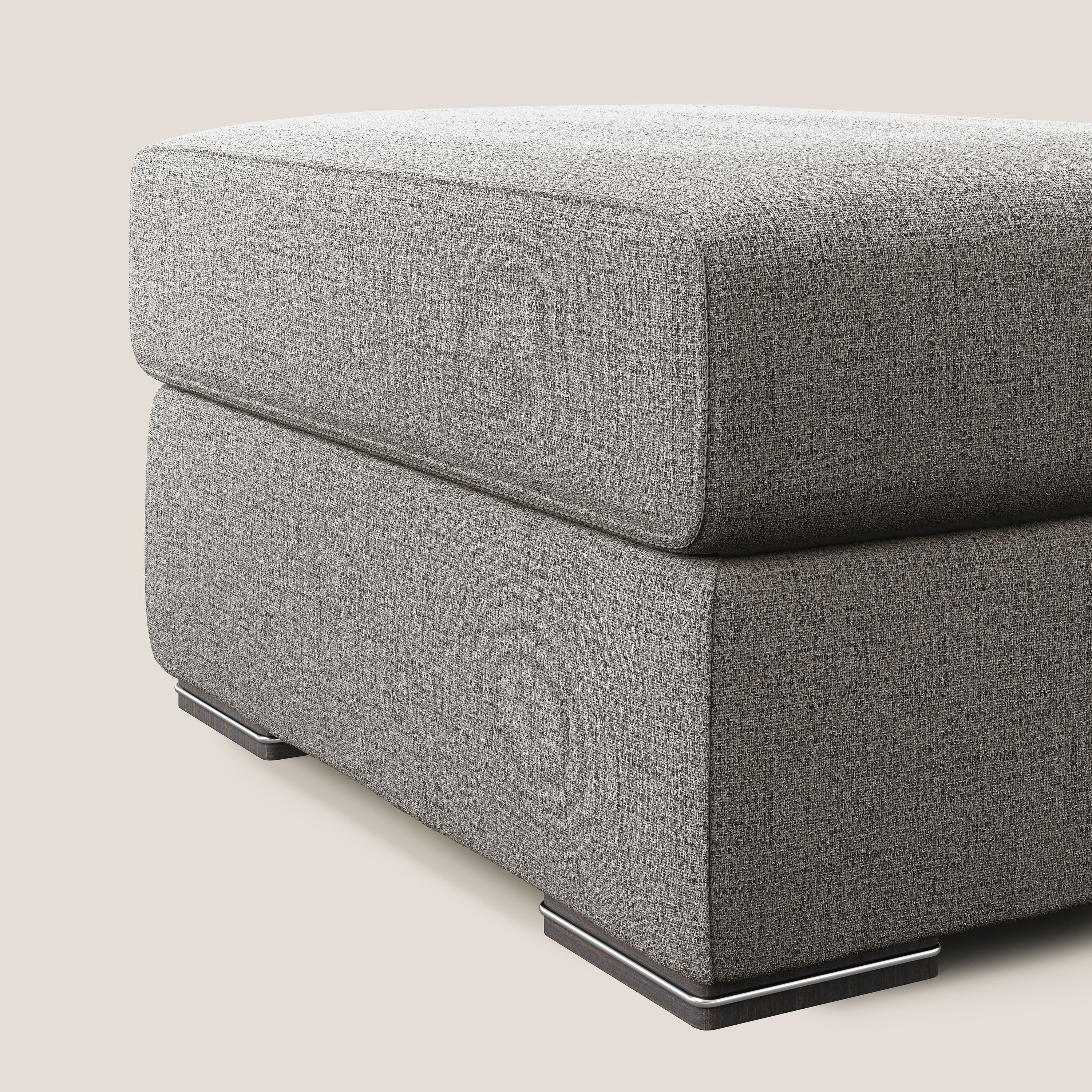 Sun pouf coffre en tissu imperméable flammé T03 taupe - Image 3