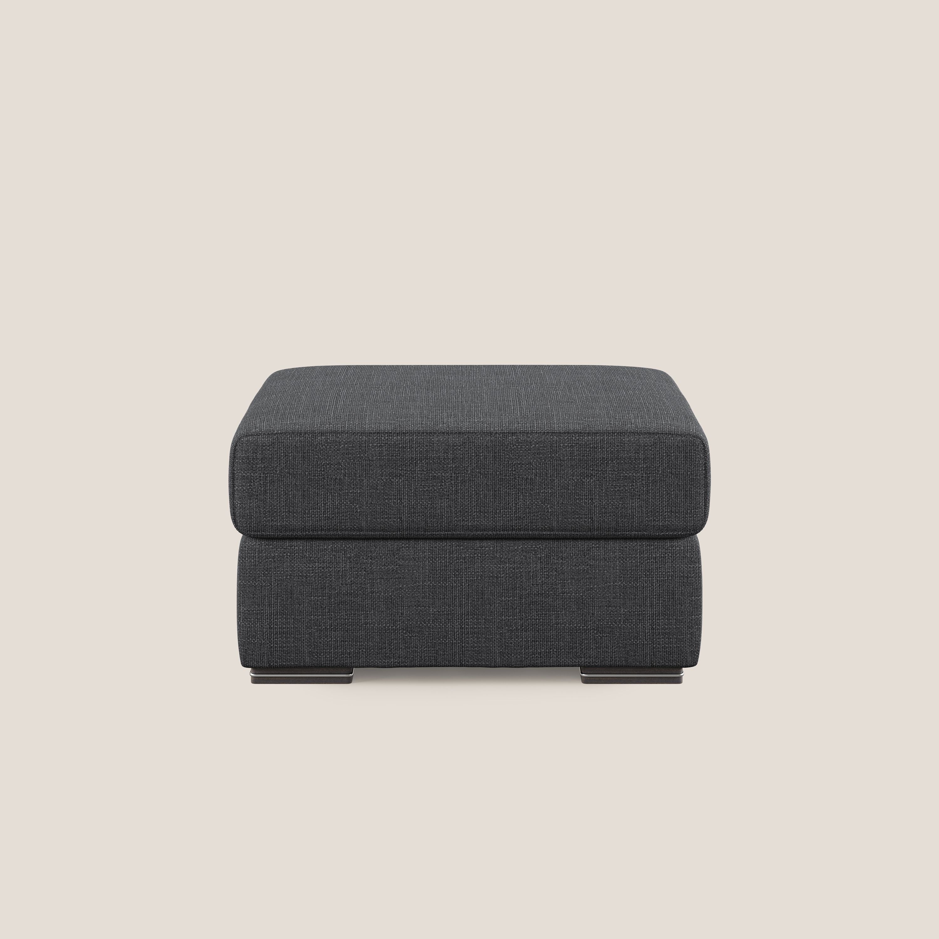 Sun pouf coffre en tissu imperméable doux entrelacé T06 anthracite