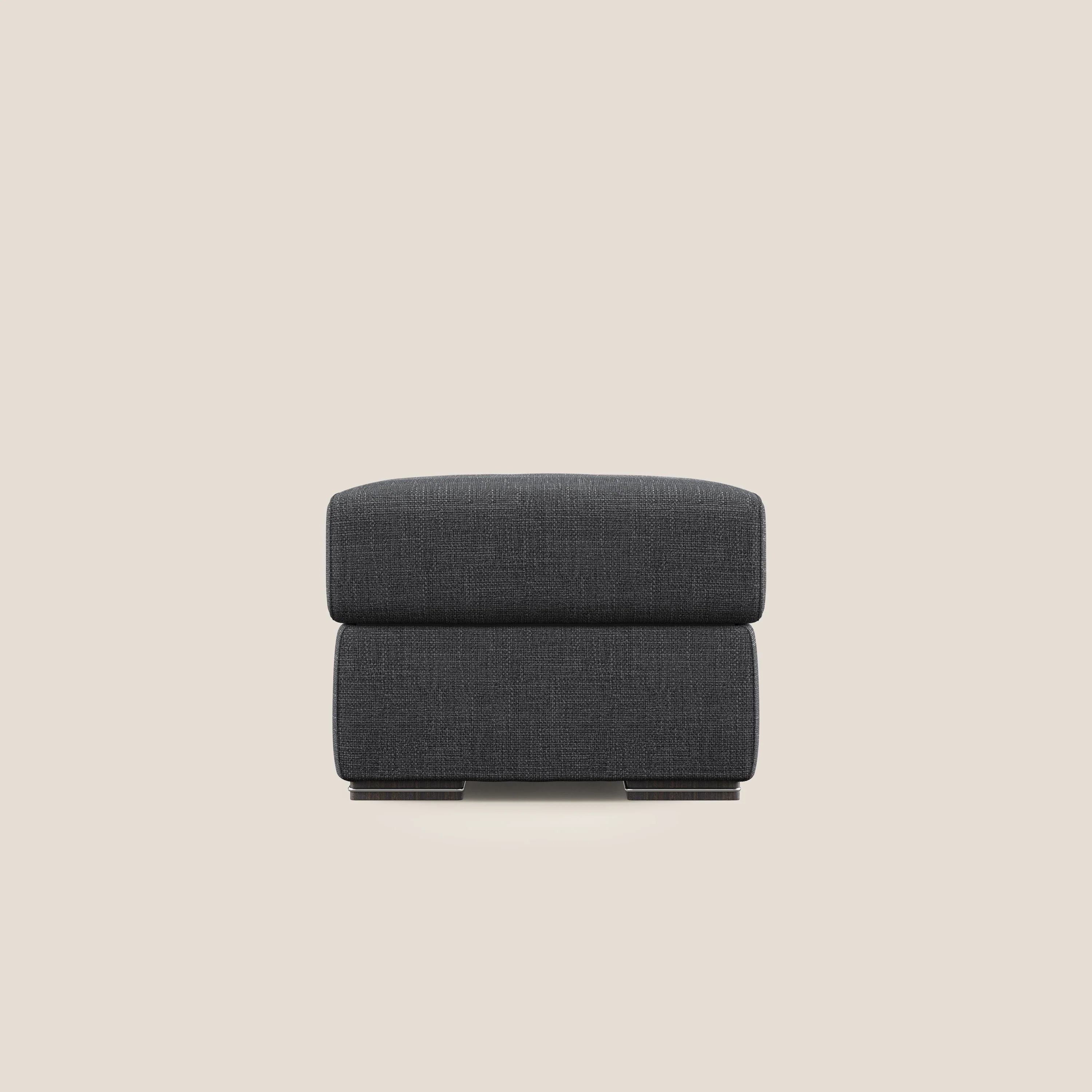 Sun pouf coffre en tissu imperméable doux entrelacé T06 anthracite - Image 7
