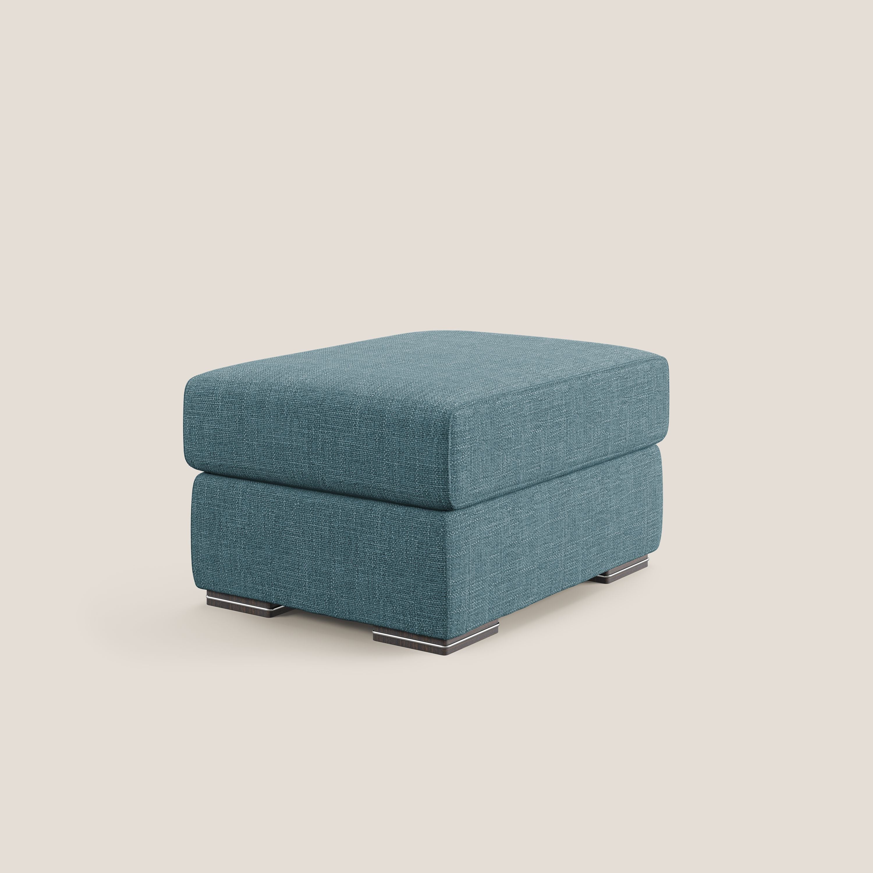 Sun pouf coffre en tissu imperméable doux entrelacé T06 bleu ciel - Image 2