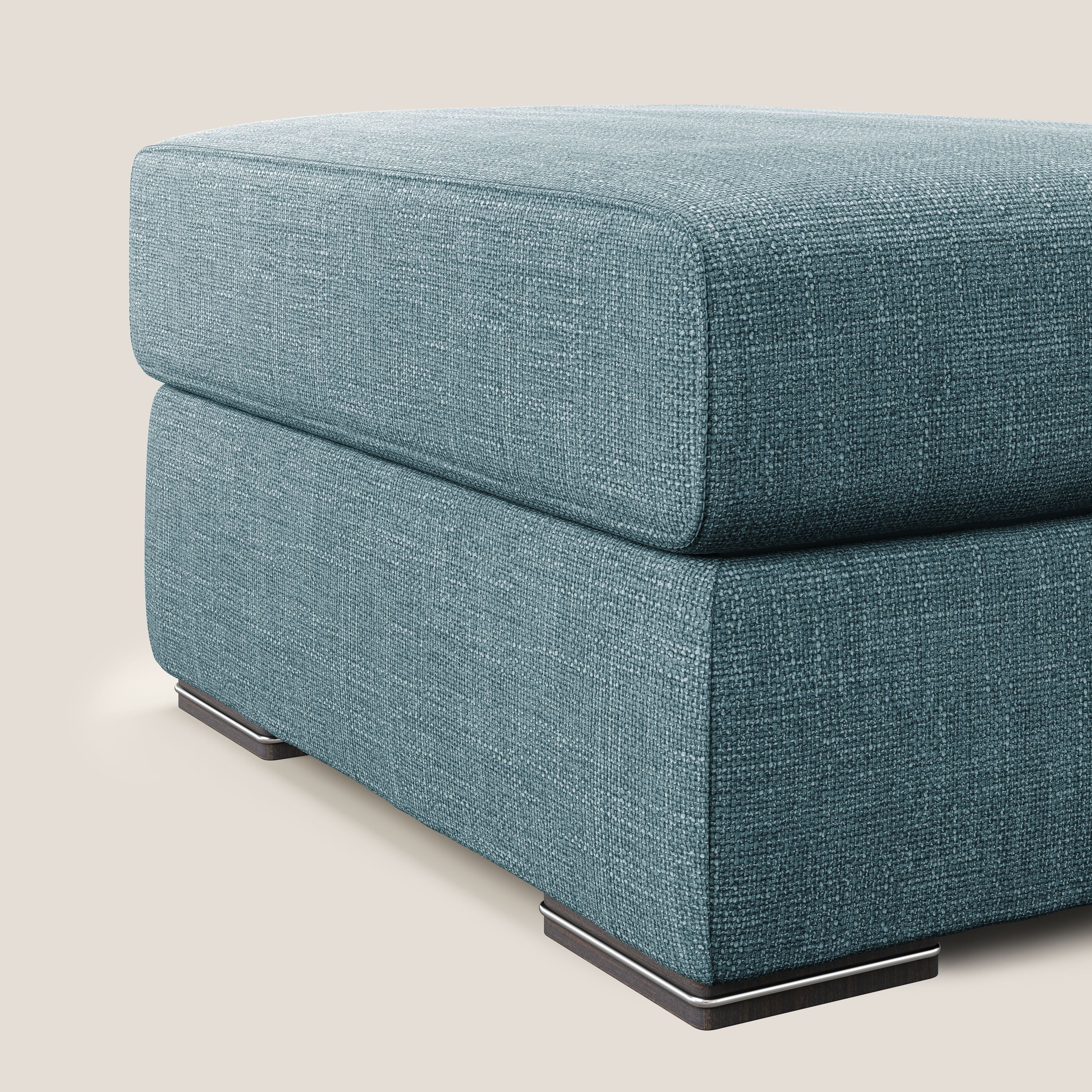 Sun pouf coffre en tissu imperméable doux entrelacé T06 bleu ciel - Image 3