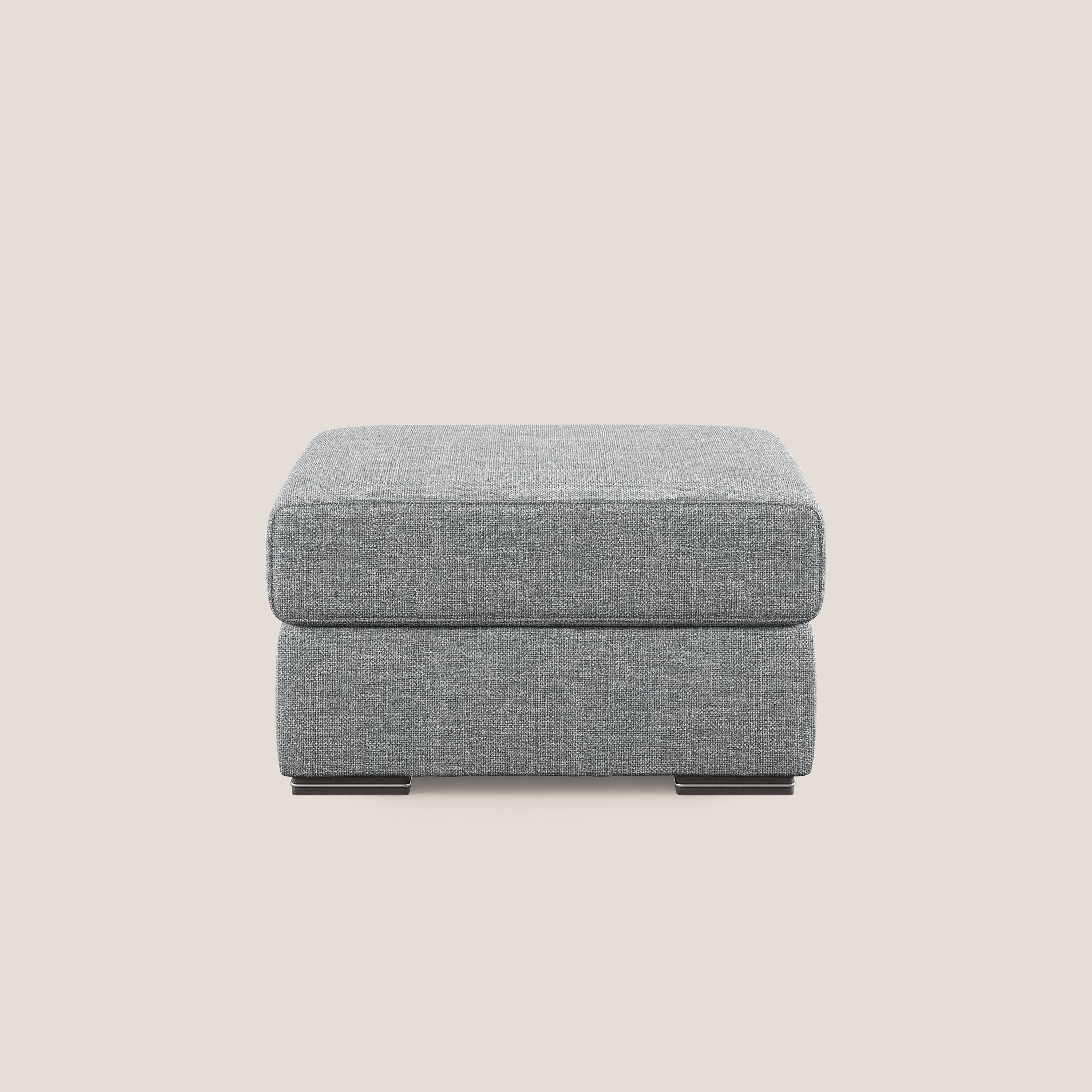 Sun pouf coffre en tissu imperméable doux entrelacé T06 gris